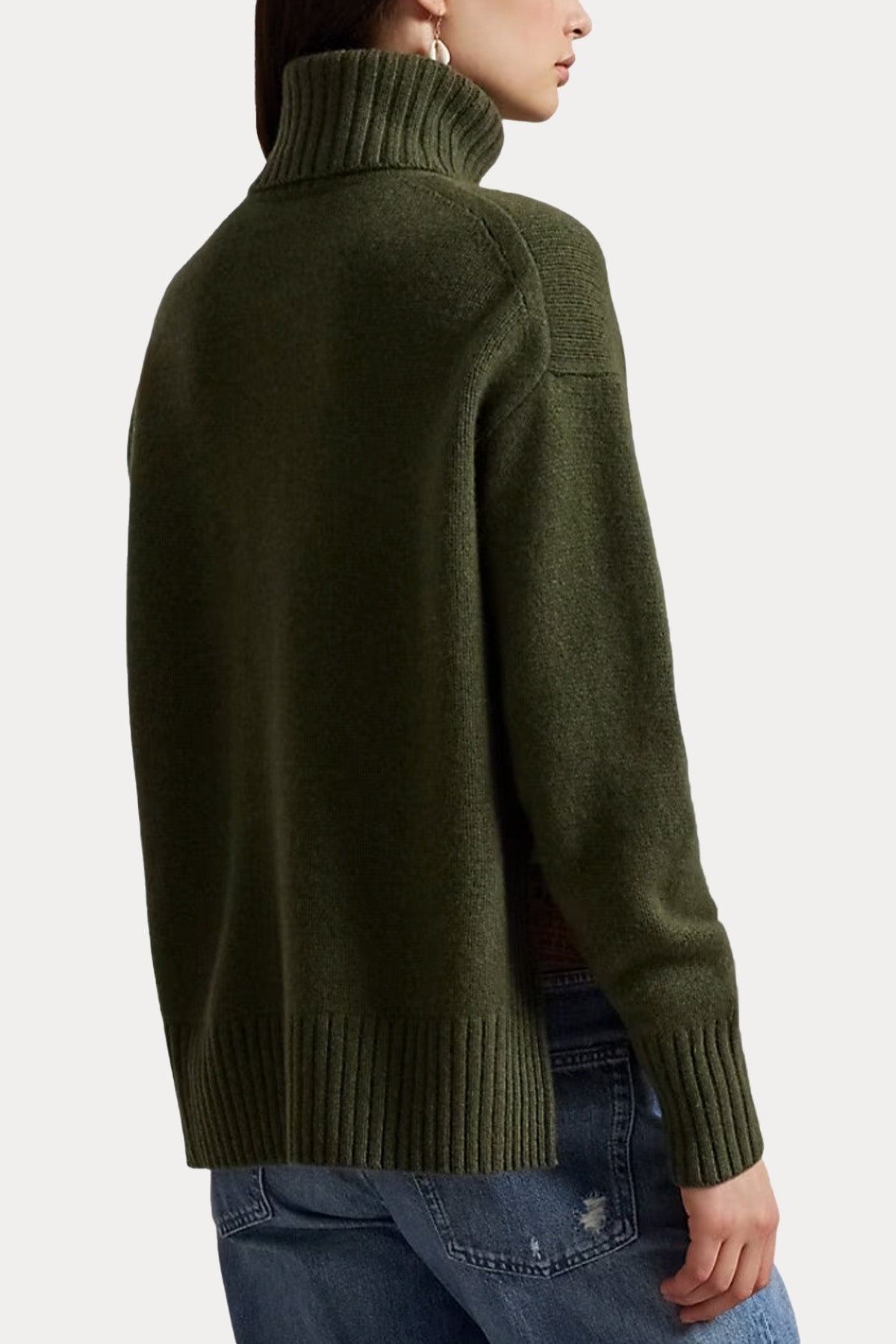 Polo Ralph Lauren Relaxed Fit Balıkçı Yaka Yün Örgü Triko