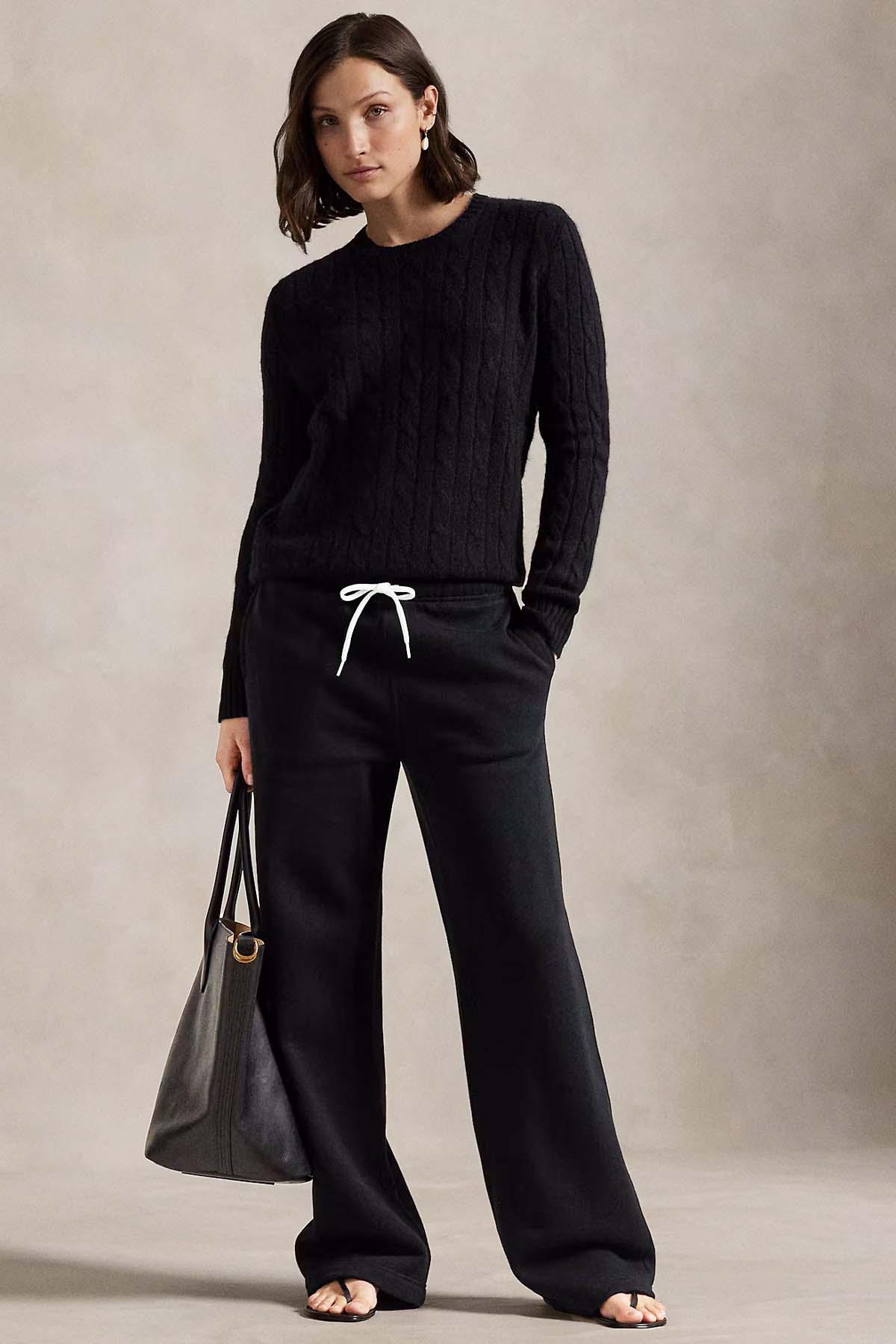 Polo Ralph Lauren Beli Lastikli Geniş Paça Şardonlu Eşofman Altı