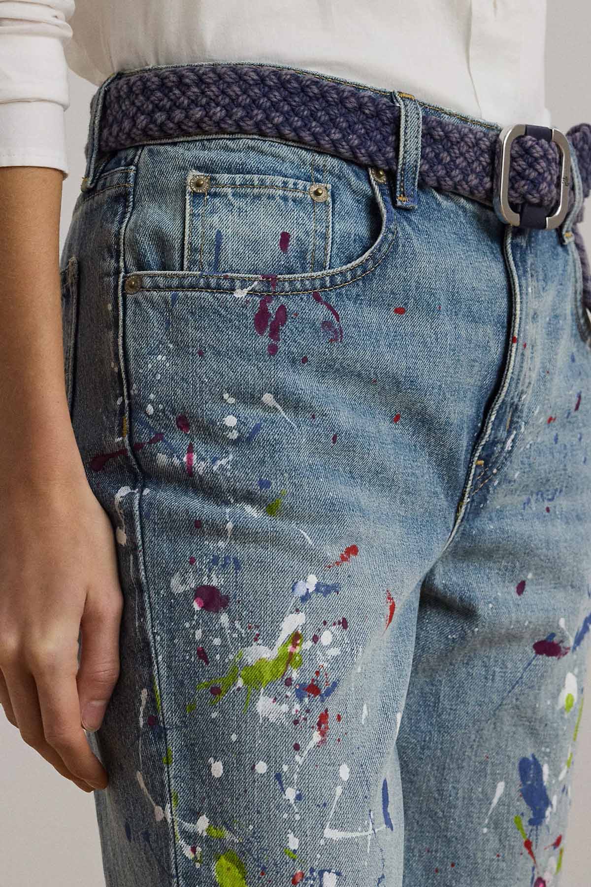 Polo Ralph Lauren Boyfriend Tapered Fit Renk Bloklu Jeans