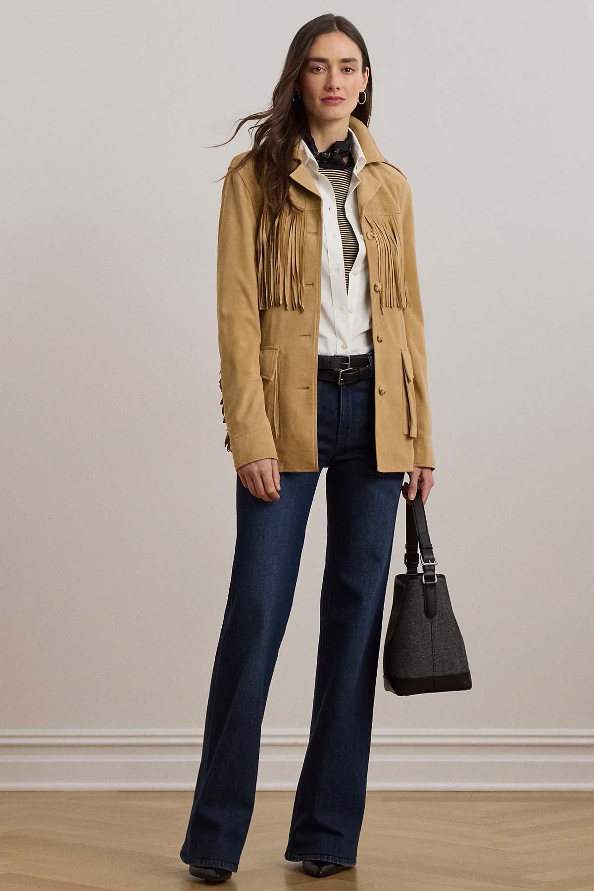 Polo Ralph Lauren Slim Fit Yüksek Belli İspanyol Paça Jeans