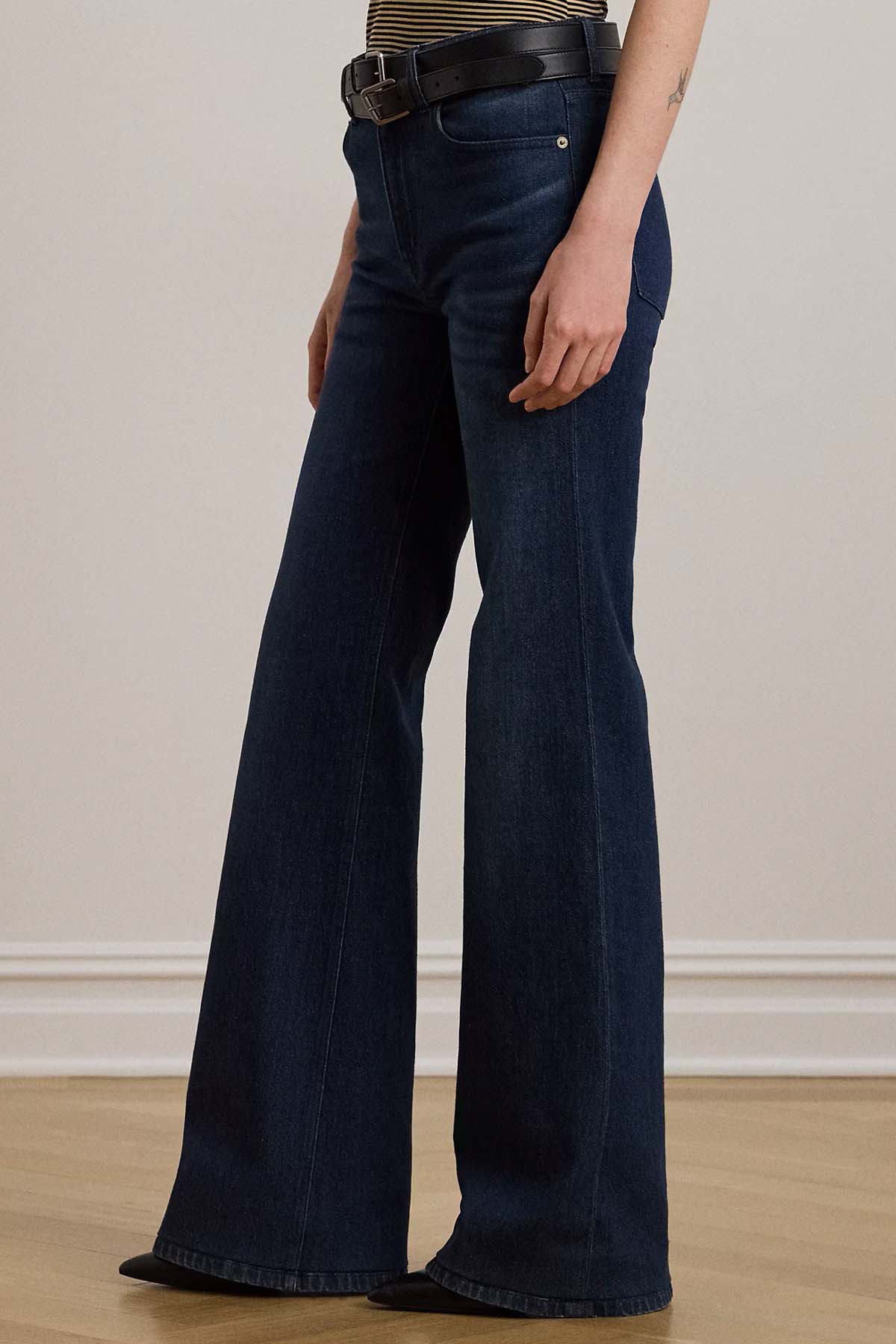 Polo Ralph Lauren Slim Fit Yüksek Belli İspanyol Paça Jeans