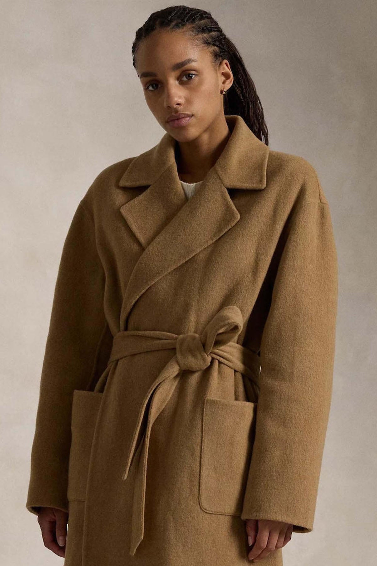 Polo Ralph Lauren Spor Cepli Kuşaklı Yün Kaban