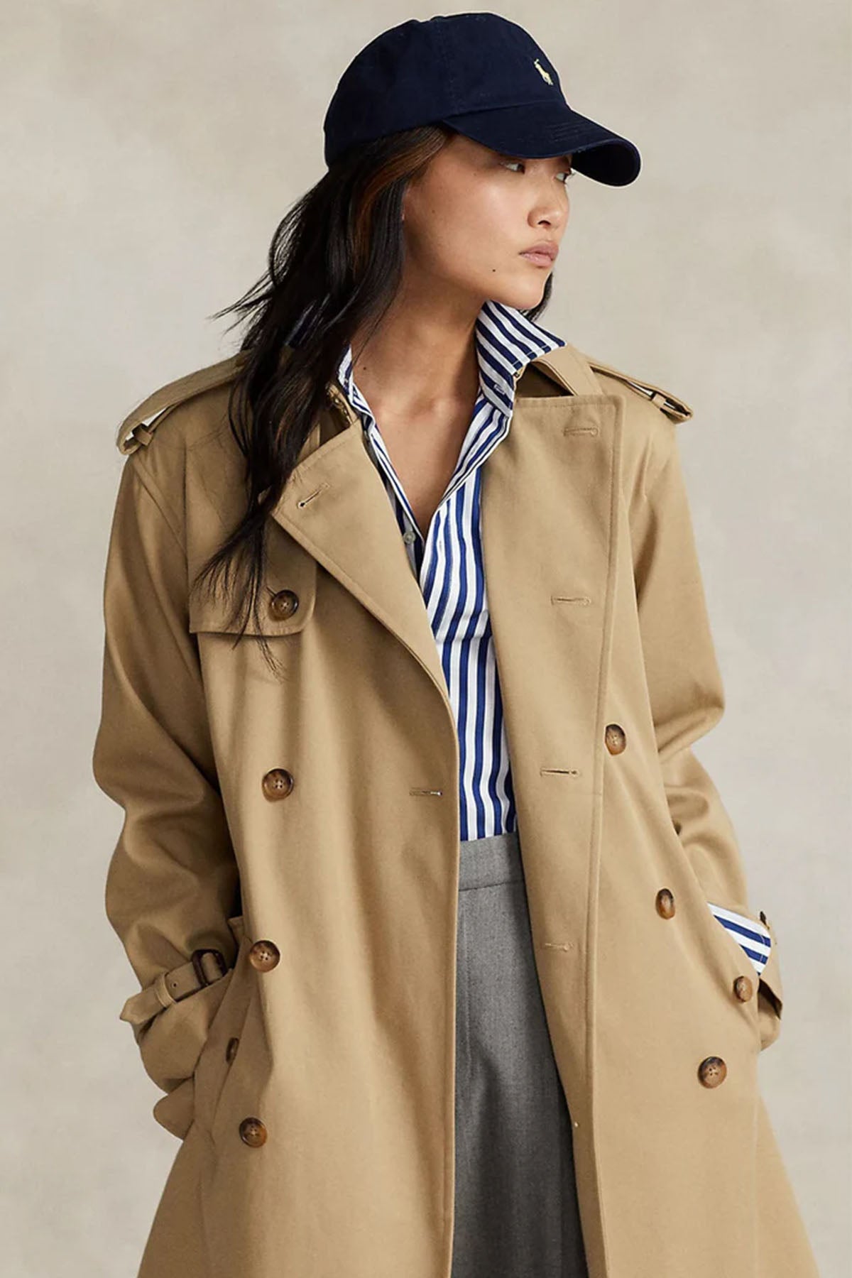 Polo Ralph Lauren Kruvaze Kemerli Trençkot