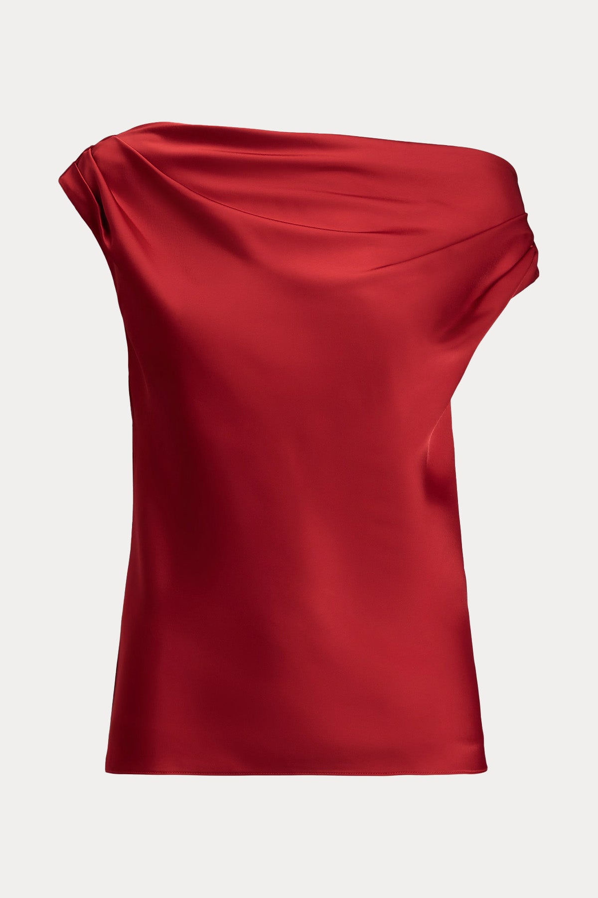 Polo Ralph Lauren Saten Kumaş Asimetrik Yaka Bluz