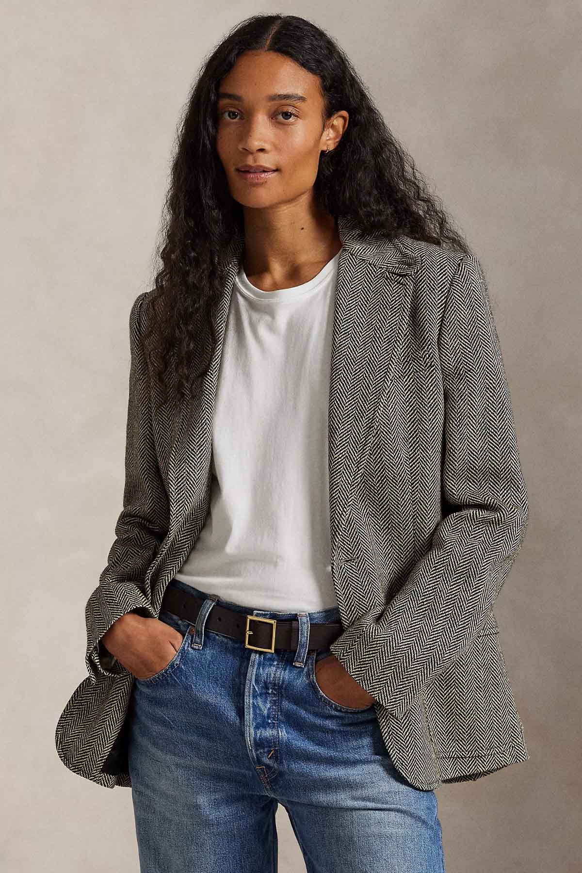 Polo Ralph Lauren İpek Ve Yün Karışımlı Keten Blazer Ceket