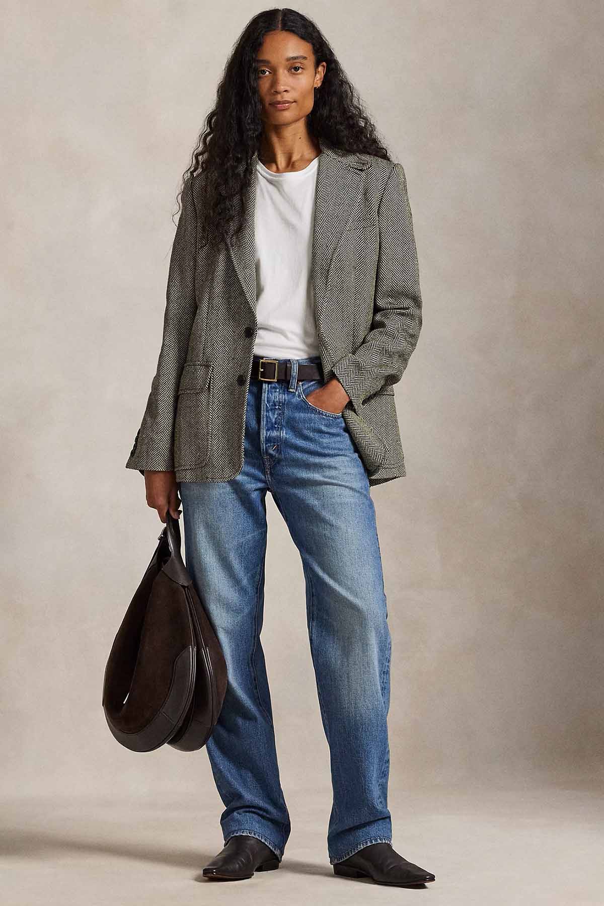 Polo Ralph Lauren İpek Ve Yün Karışımlı Keten Blazer Ceket