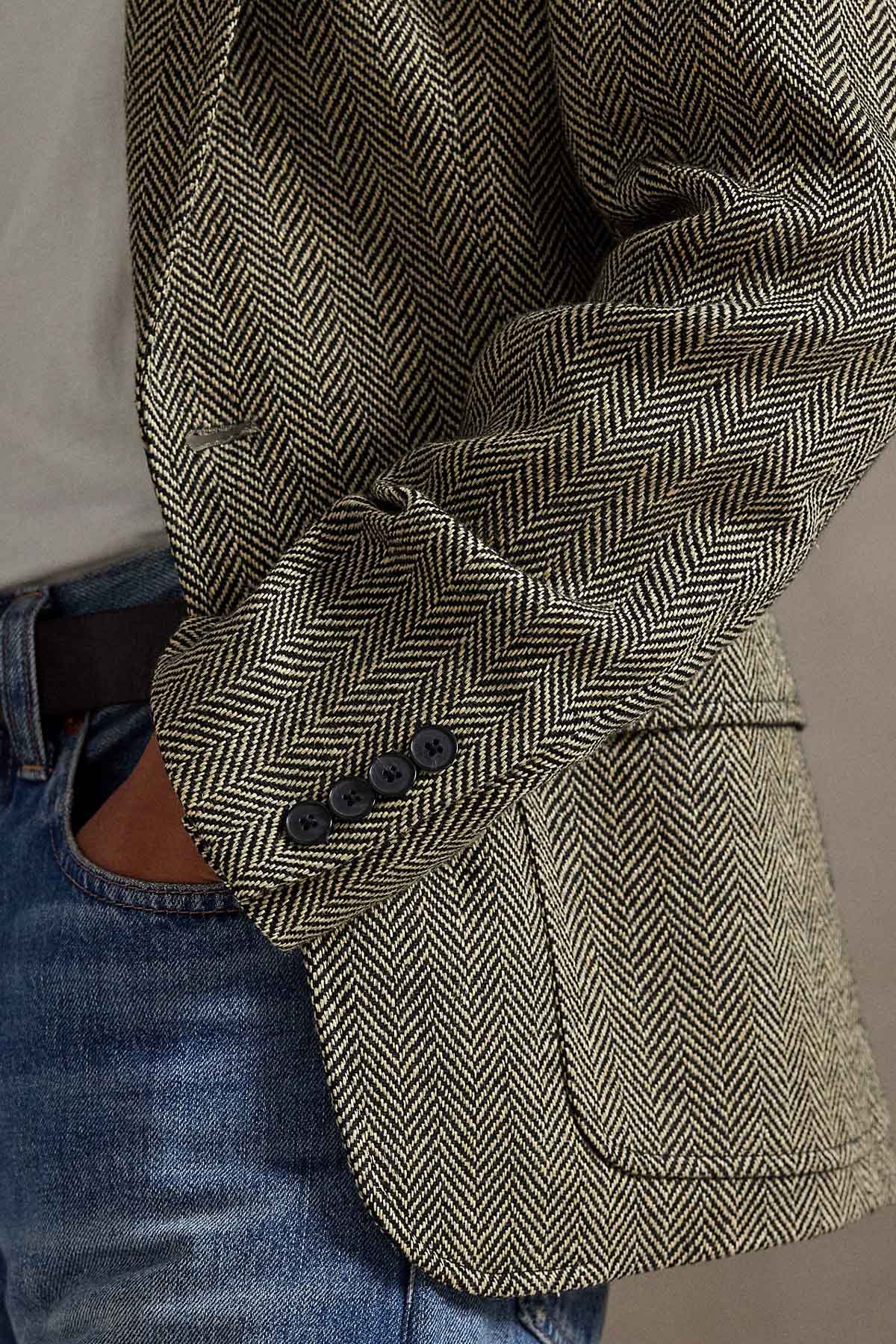 Polo Ralph Lauren İpek Ve Yün Karışımlı Keten Blazer Ceket