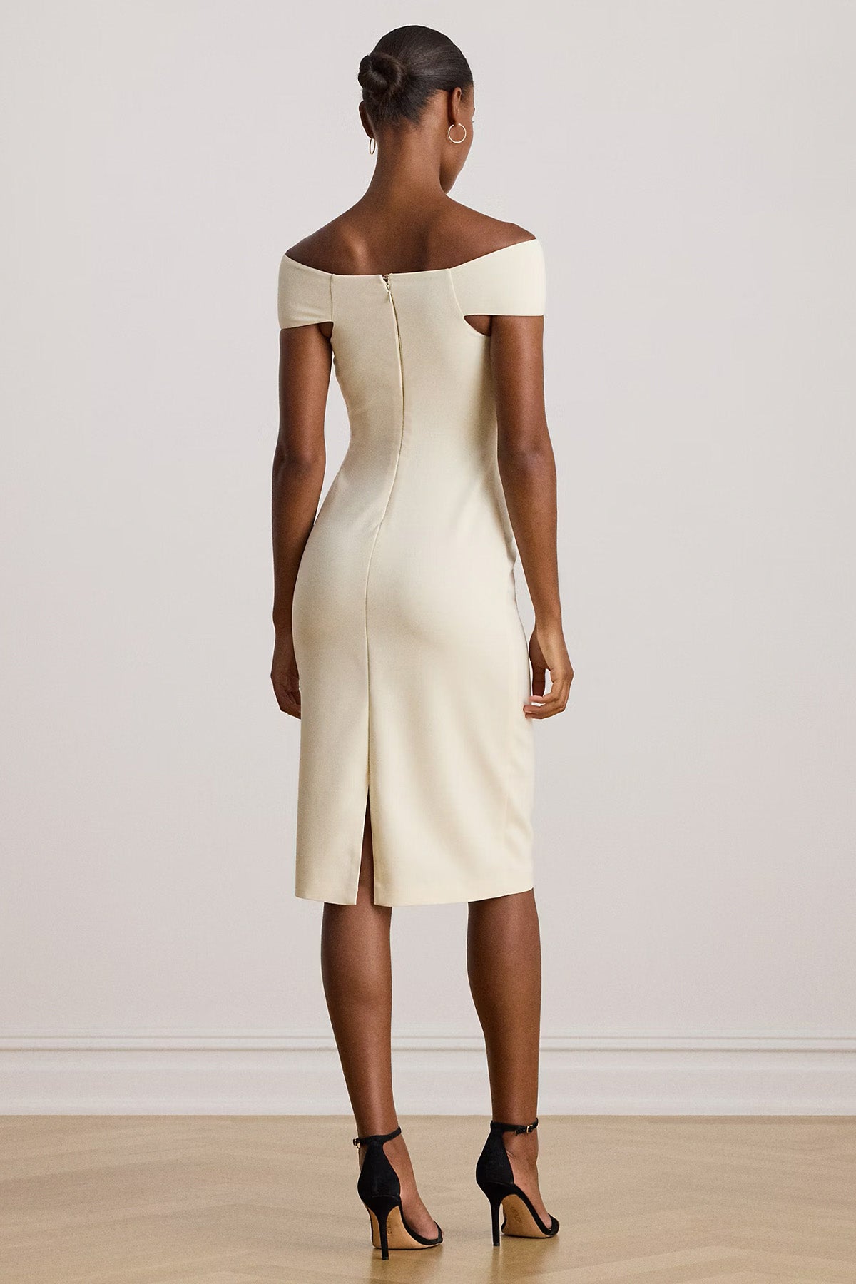 Polo Ralph Lauren Slim Fit Streç Midi Abiye Elbise