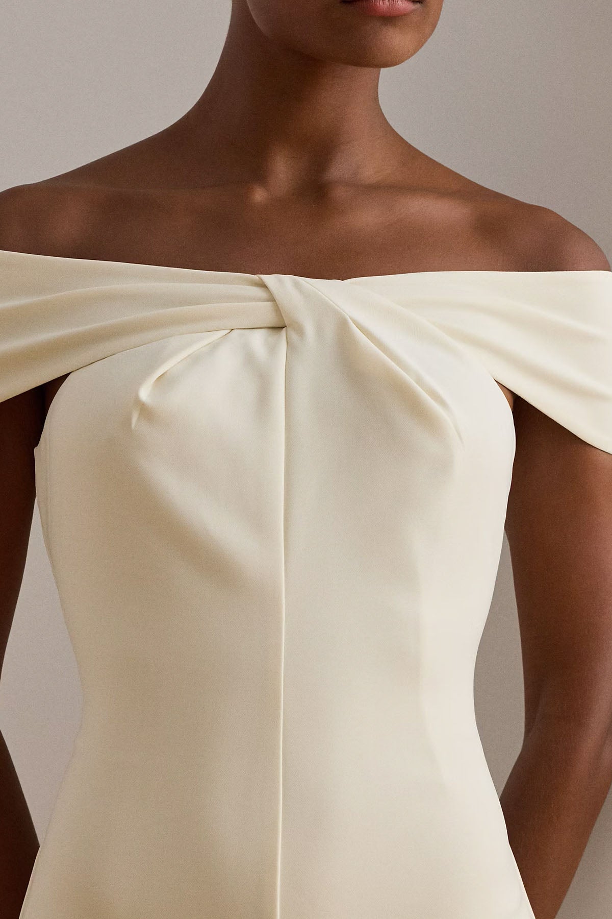 Polo Ralph Lauren Slim Fit Streç Midi Abiye Elbise