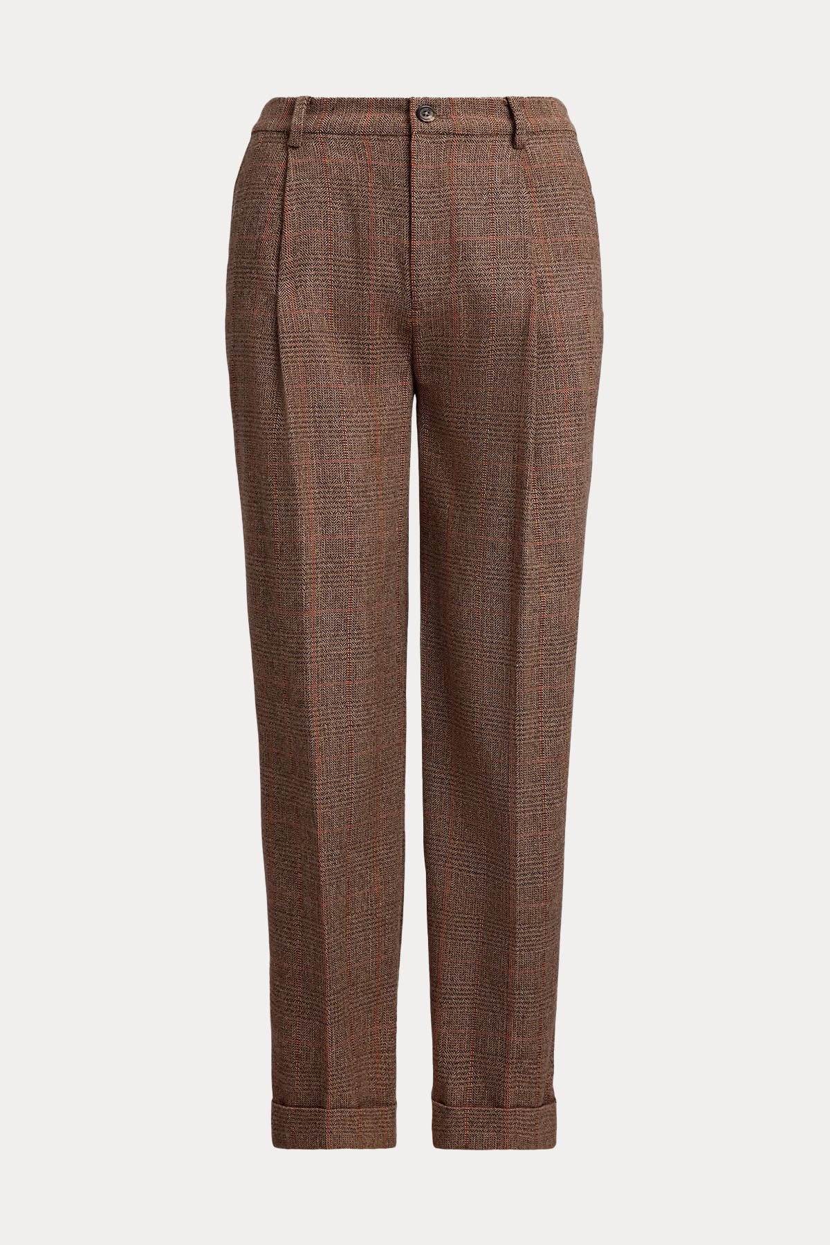 Polo Ralph Lauren Straight Fit Ekoseli Tek Pile Duble Paça Pantolon