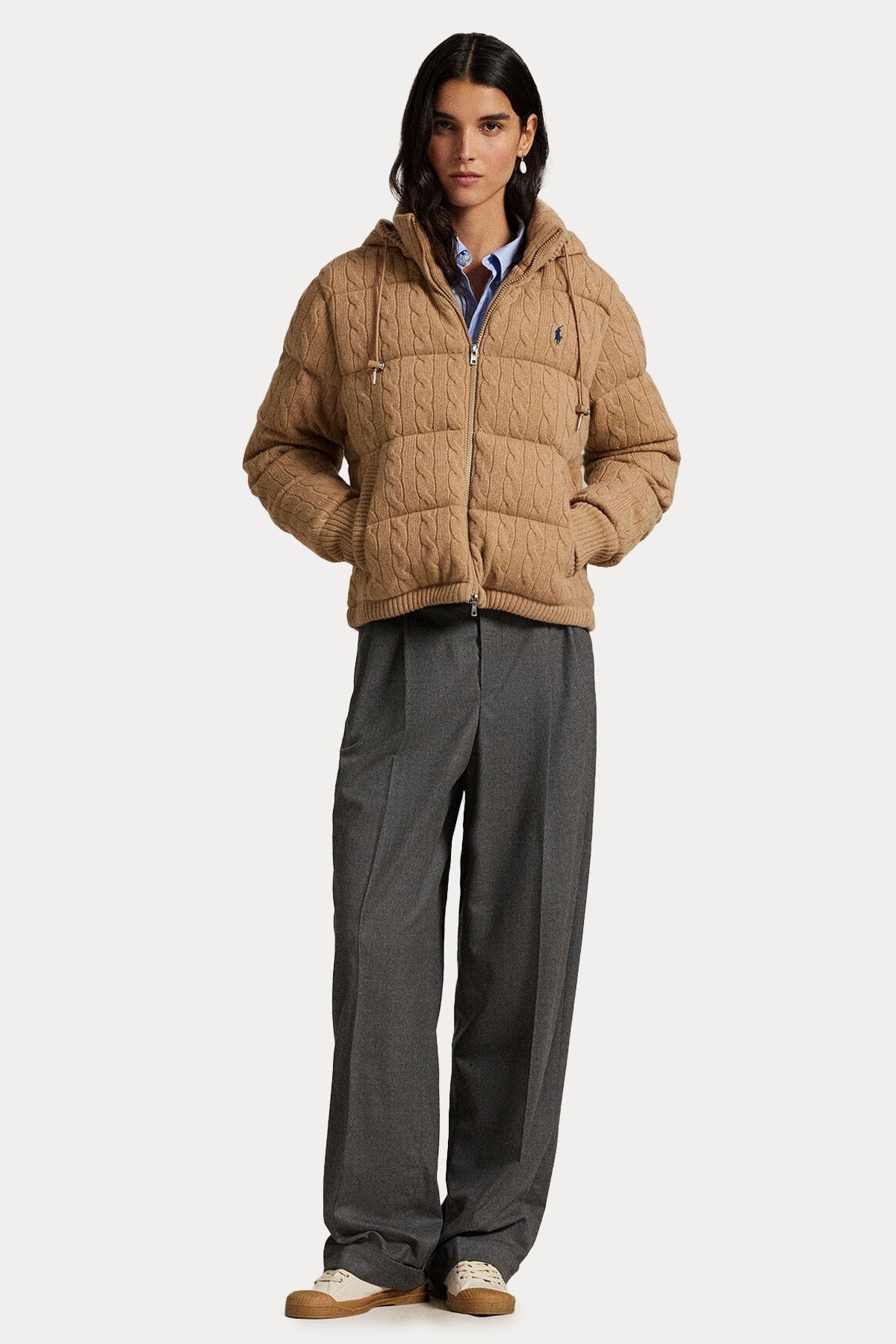 Polo Ralph Lauren Kapüşonlu Kaşmir Yün Puffer Mont