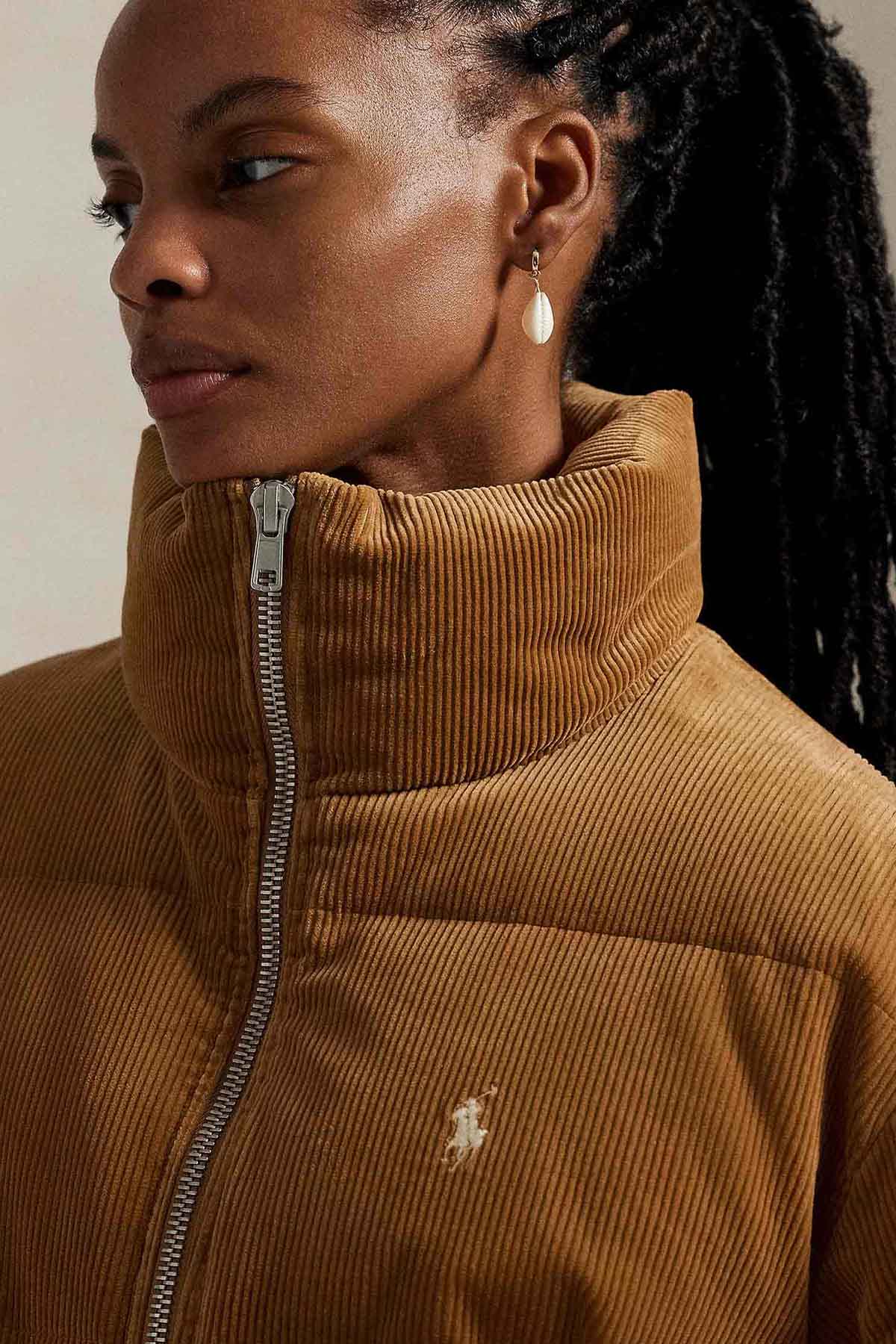 Polo Ralph Lauren Dik Yaka Kadife Puffer Mont