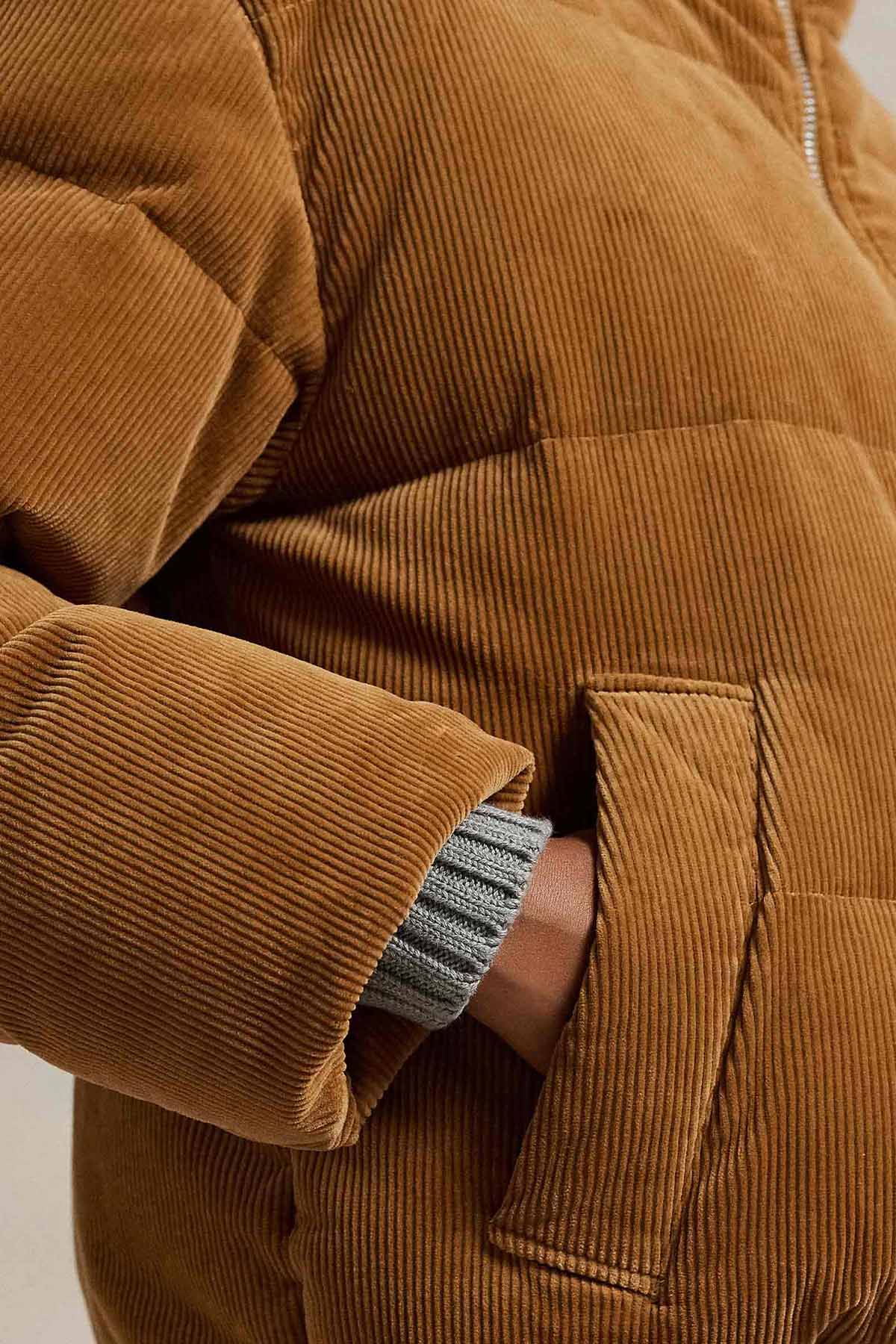 Polo Ralph Lauren Dik Yaka Kadife Puffer Mont