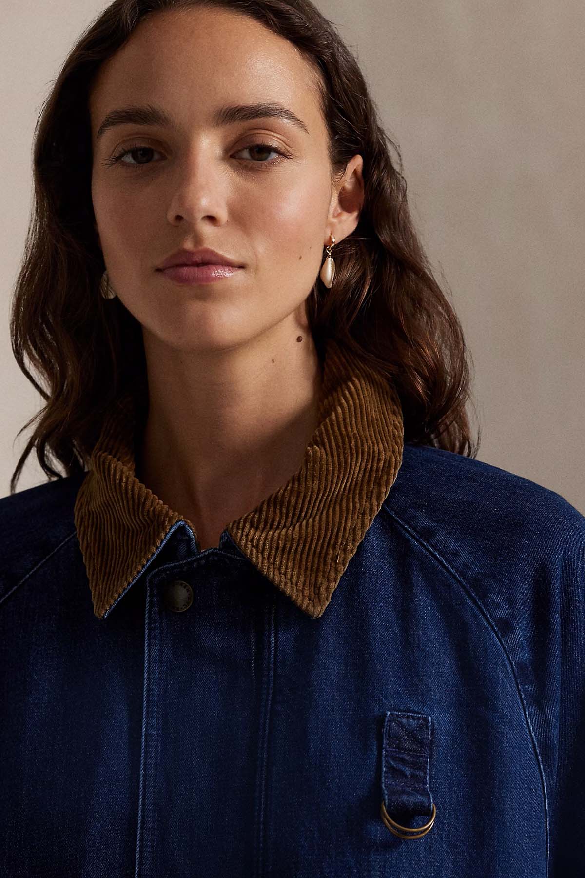 Polo Ralph Lauren Fitilli Kadife Yaka Denim Ceket