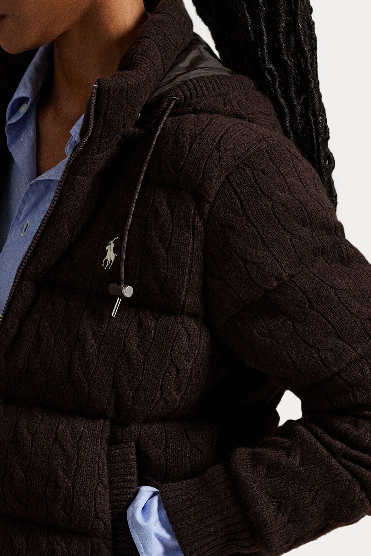 Polo Ralph Lauren Kapüşonlu Kaşmir Yün Puffer Mont