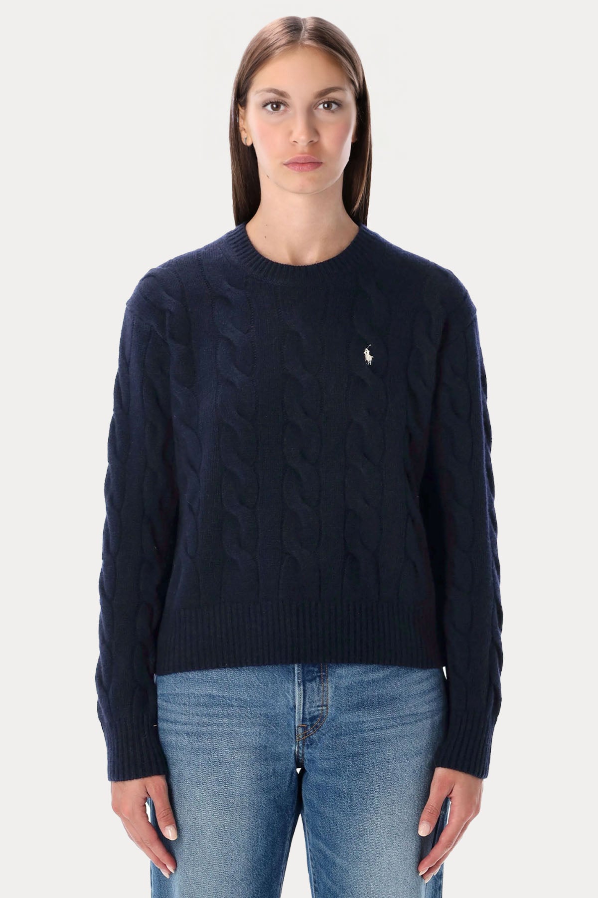 Polo Ralph Lauren Relaxed Fit Saç Örgü Kaşmir Yün Triko