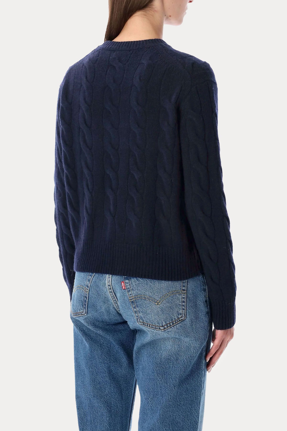 Polo Ralph Lauren Relaxed Fit Saç Örgü Kaşmir Yün Triko