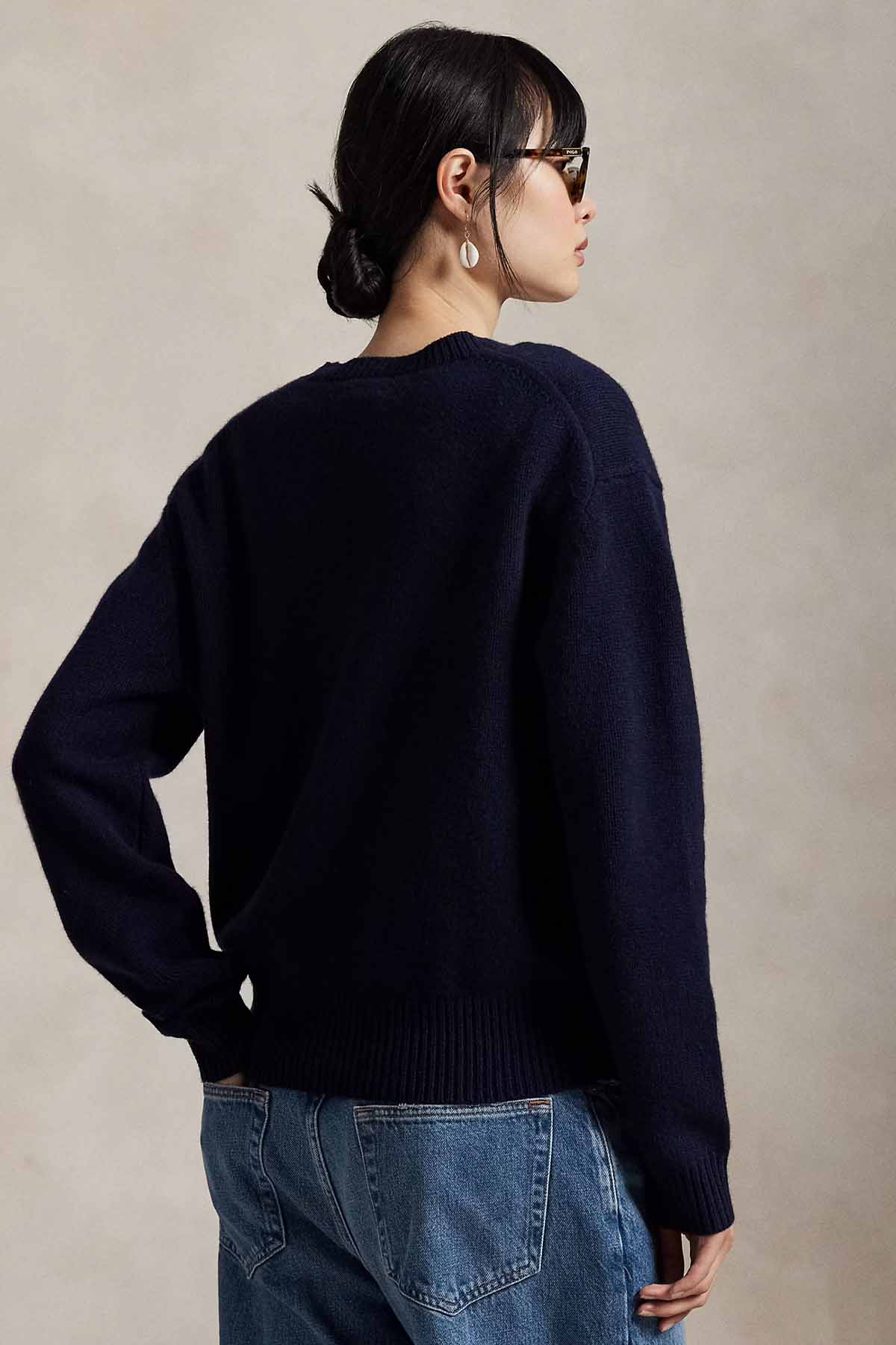 Polo Ralph Lauren Relaxed Fit Polo Bear Örgü Kaşmir Yün Triko