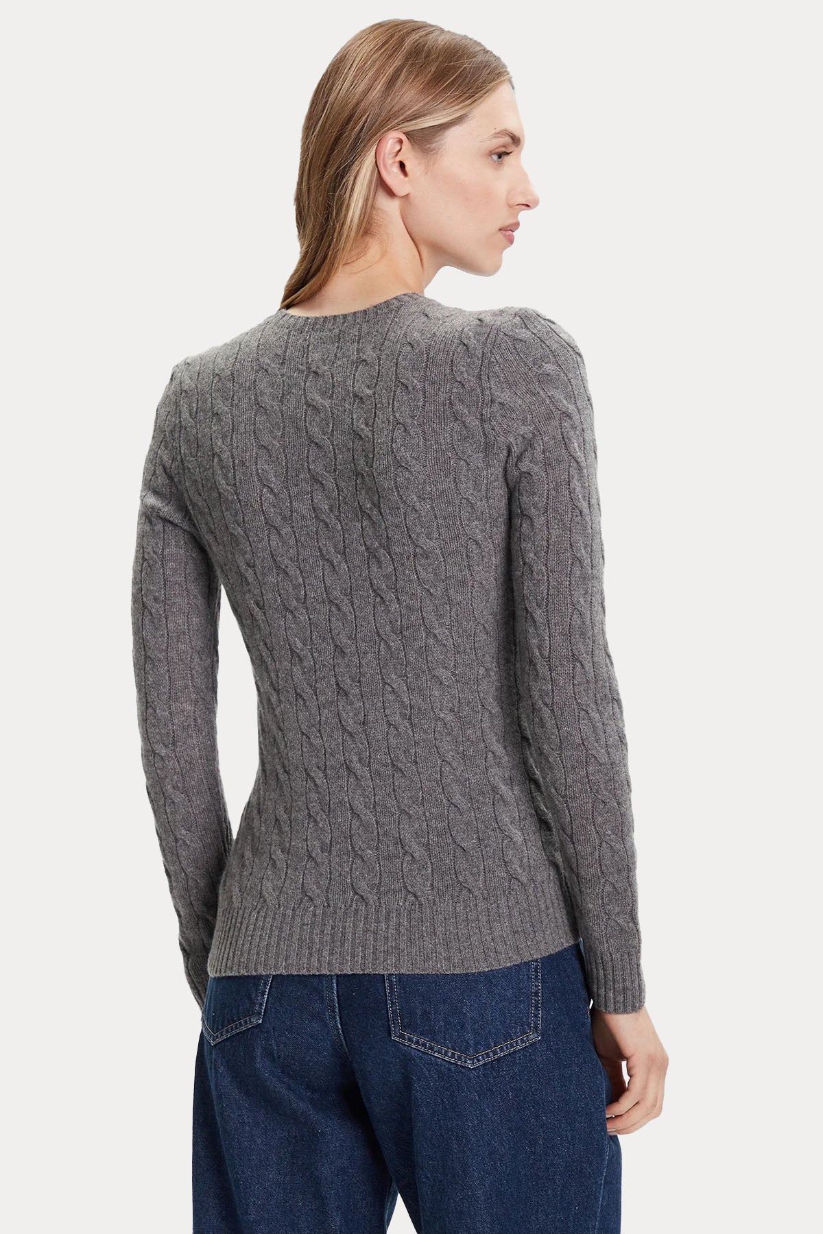 Polo Ralph Lauren Slim Fit Saç Örgü Kaşmir Yün Triko