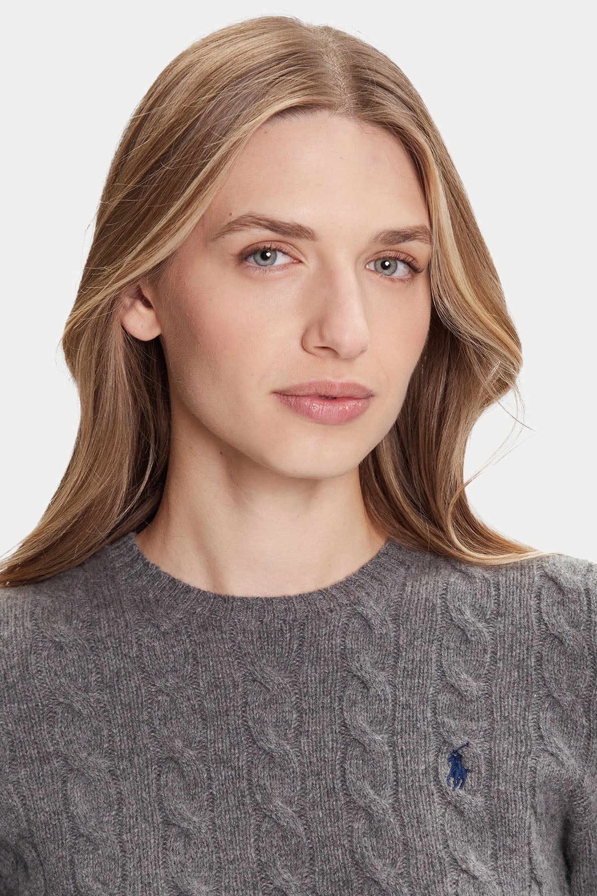 Polo Ralph Lauren Slim Fit Saç Örgü Kaşmir Yün Triko