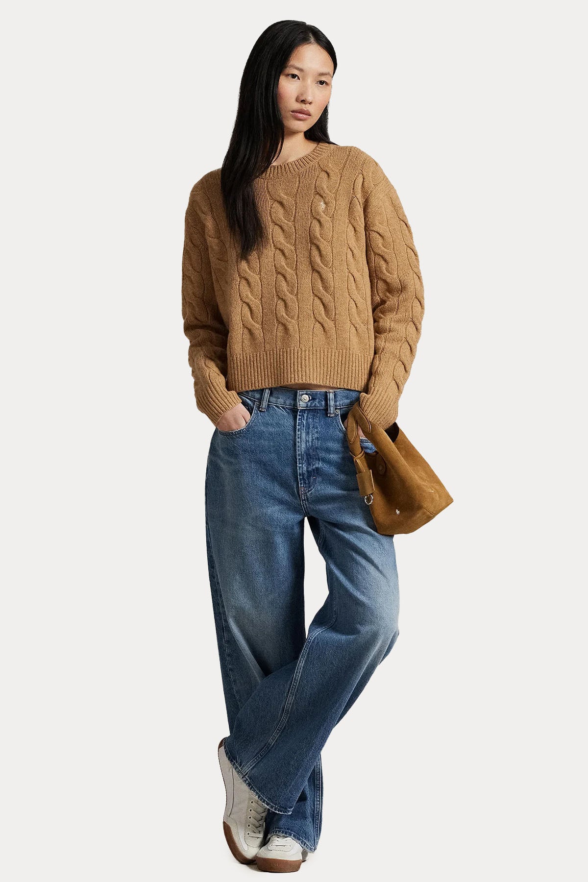 Polo Ralph Lauren Relaxed Fit Saç Örgü Kaşmir Yün Triko