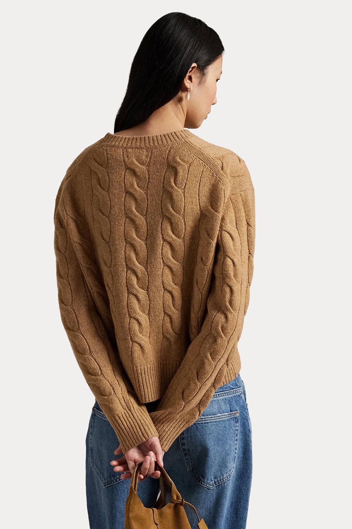 Polo Ralph Lauren Relaxed Fit Saç Örgü Kaşmir Yün Triko