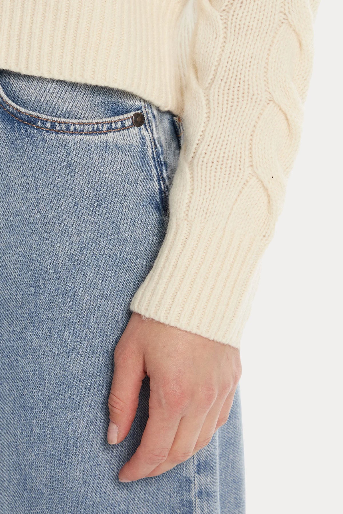 Polo Ralph Lauren Relaxed Fit Saç Örgü Kaşmir Yün Triko