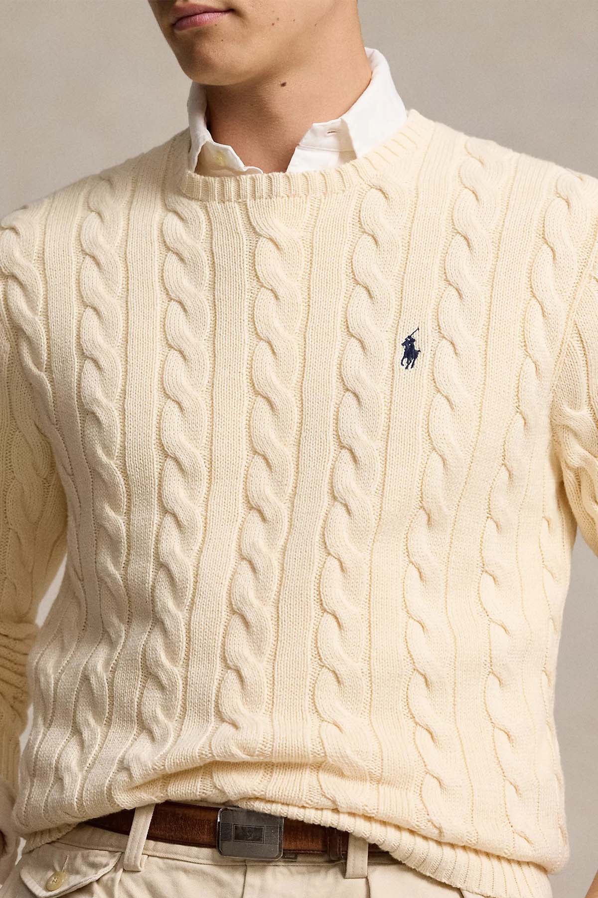 Polo Ralph Lauren Yuvarlak Yaka Saç Örgü Triko
