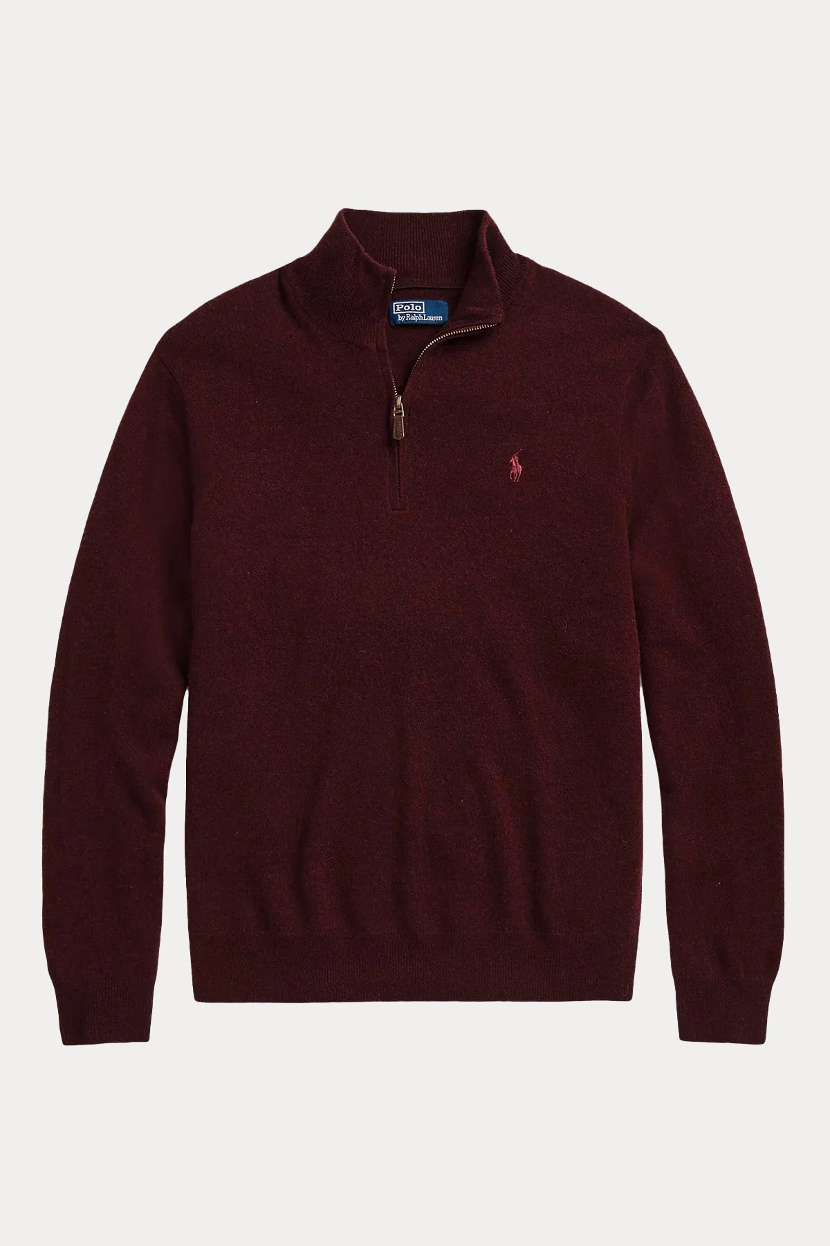 Polo Ralph Lauren Dik Yaka Yarım Fermuarlı Örgü Yün Triko