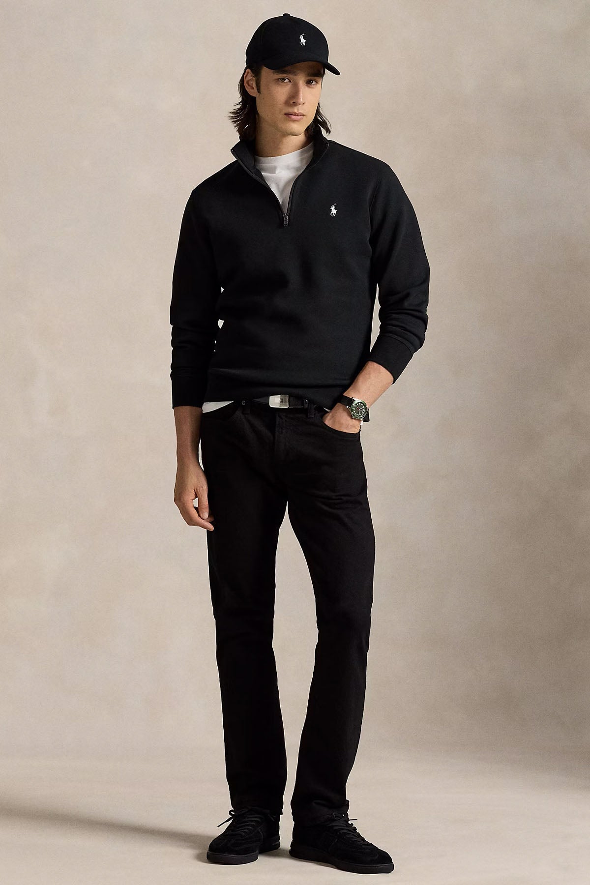 Polo Ralph Lauren Dik Yaka Yarım Fermuarlı Sweatshirt 710P06234001