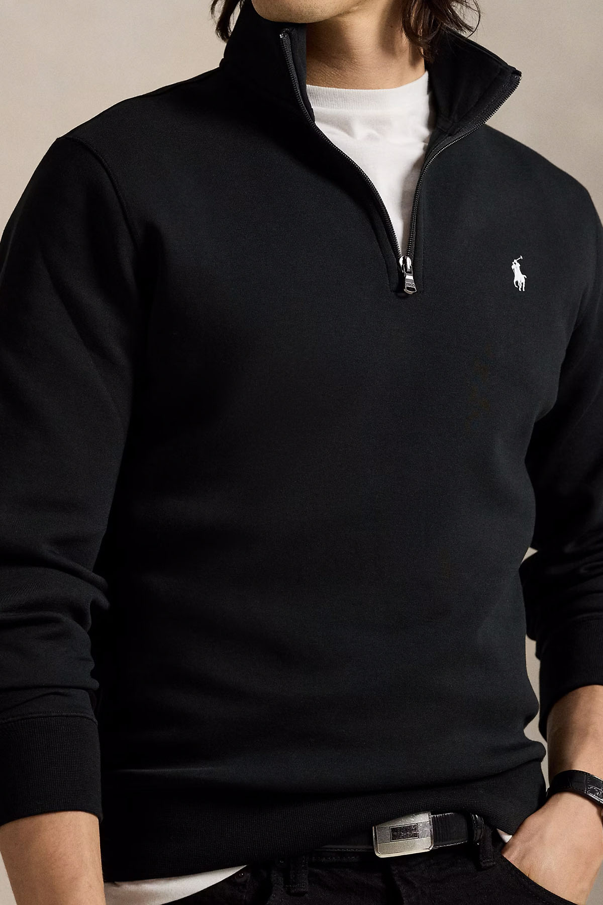 Polo Ralph Lauren Dik Yaka Yarım Fermuarlı Sweatshirt 710P06234001