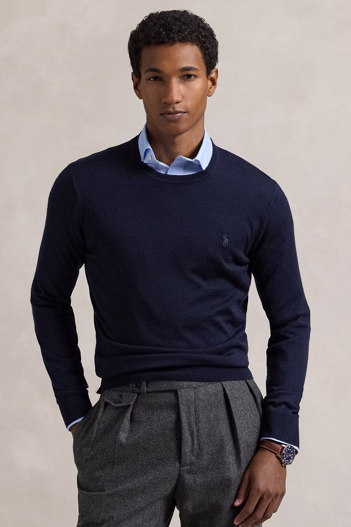 Polo Ralph Lauren Slim Fit İnce Örgü Yün Triko