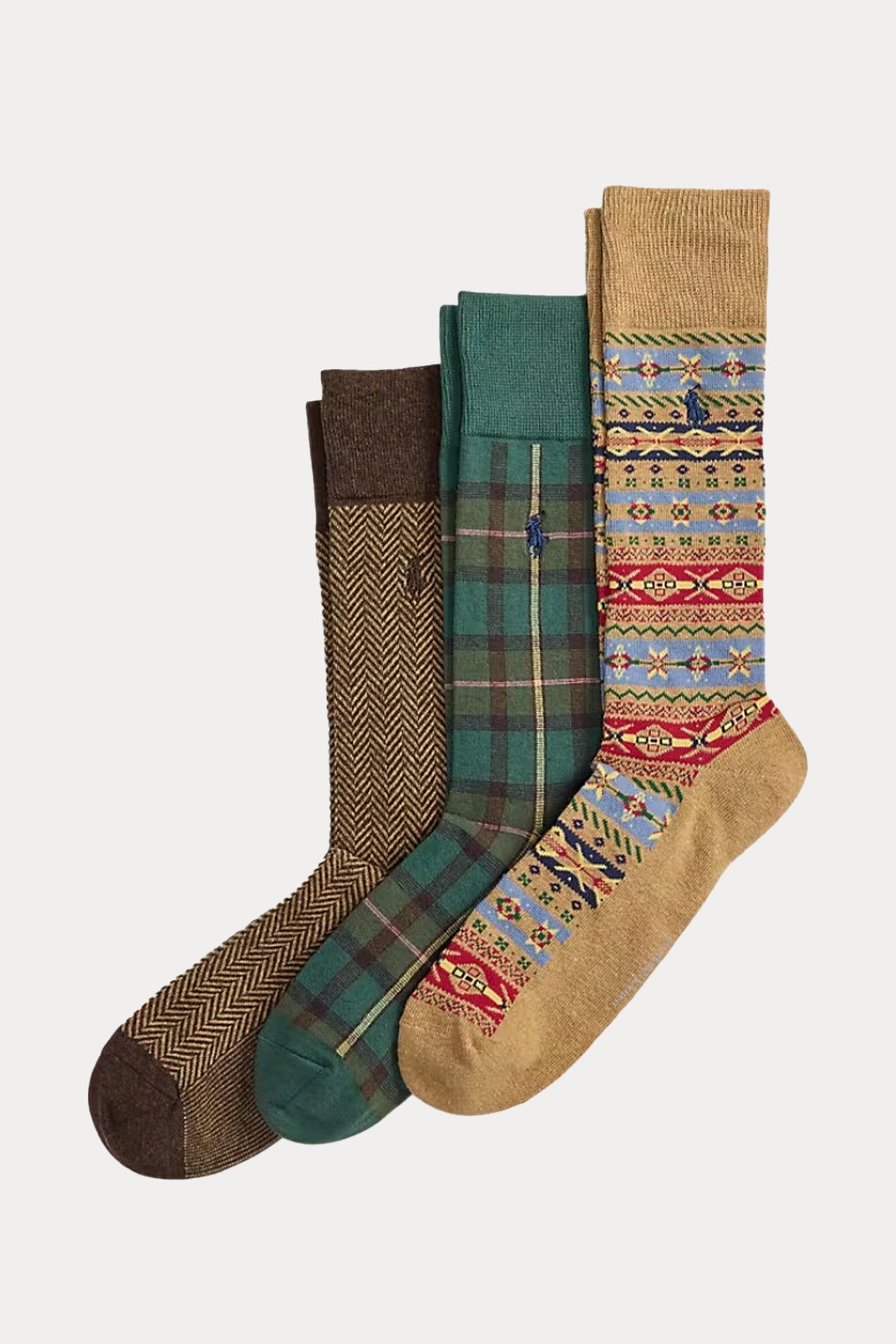 Polo Ralph Lauren 3'lü Paket Desenli Çorap