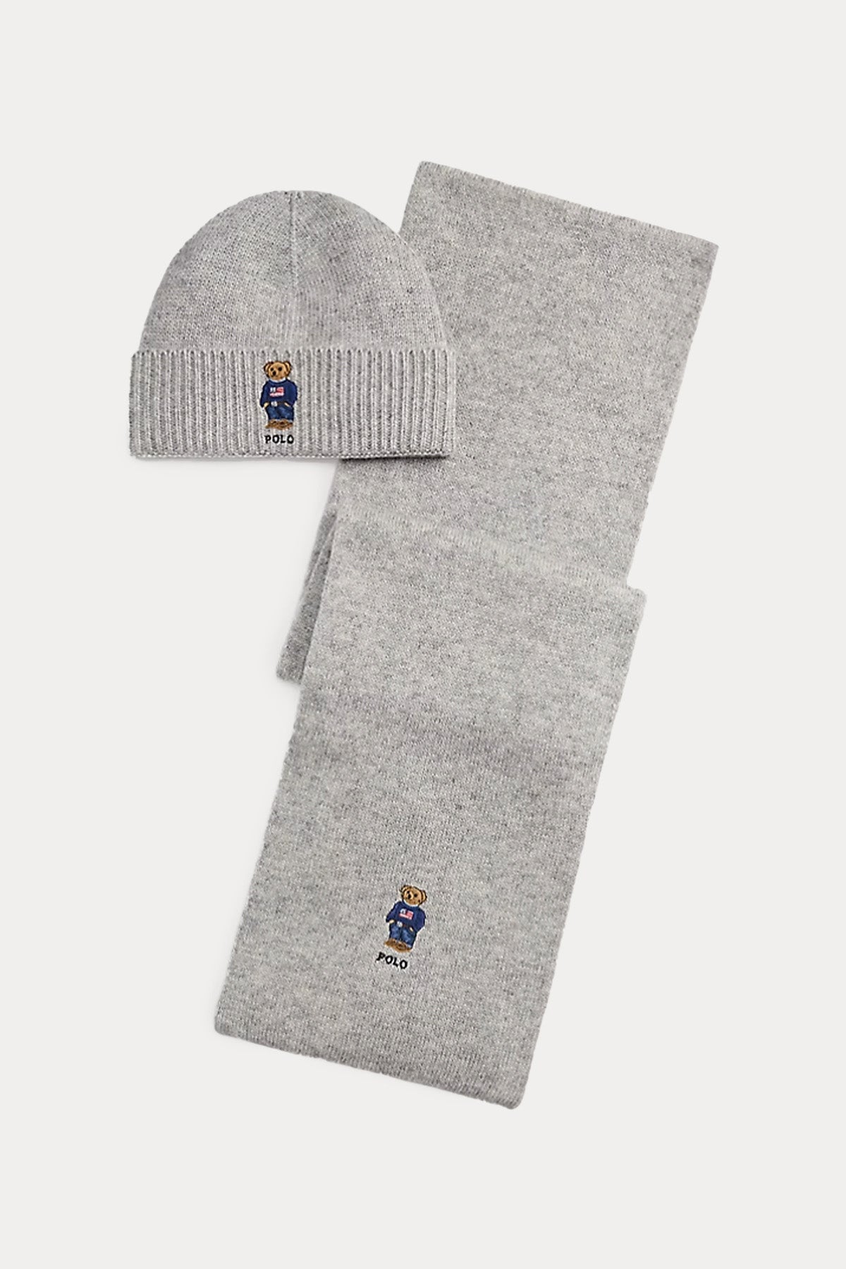 Polo Ralph Lauren Polo Bear Örgü Yün Bere ve Atkı Seti