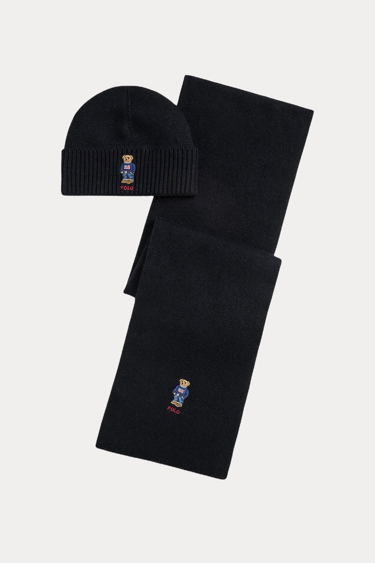 Polo Ralph Lauren Polo Bear Örgü Yün Bere ve Atkı Seti