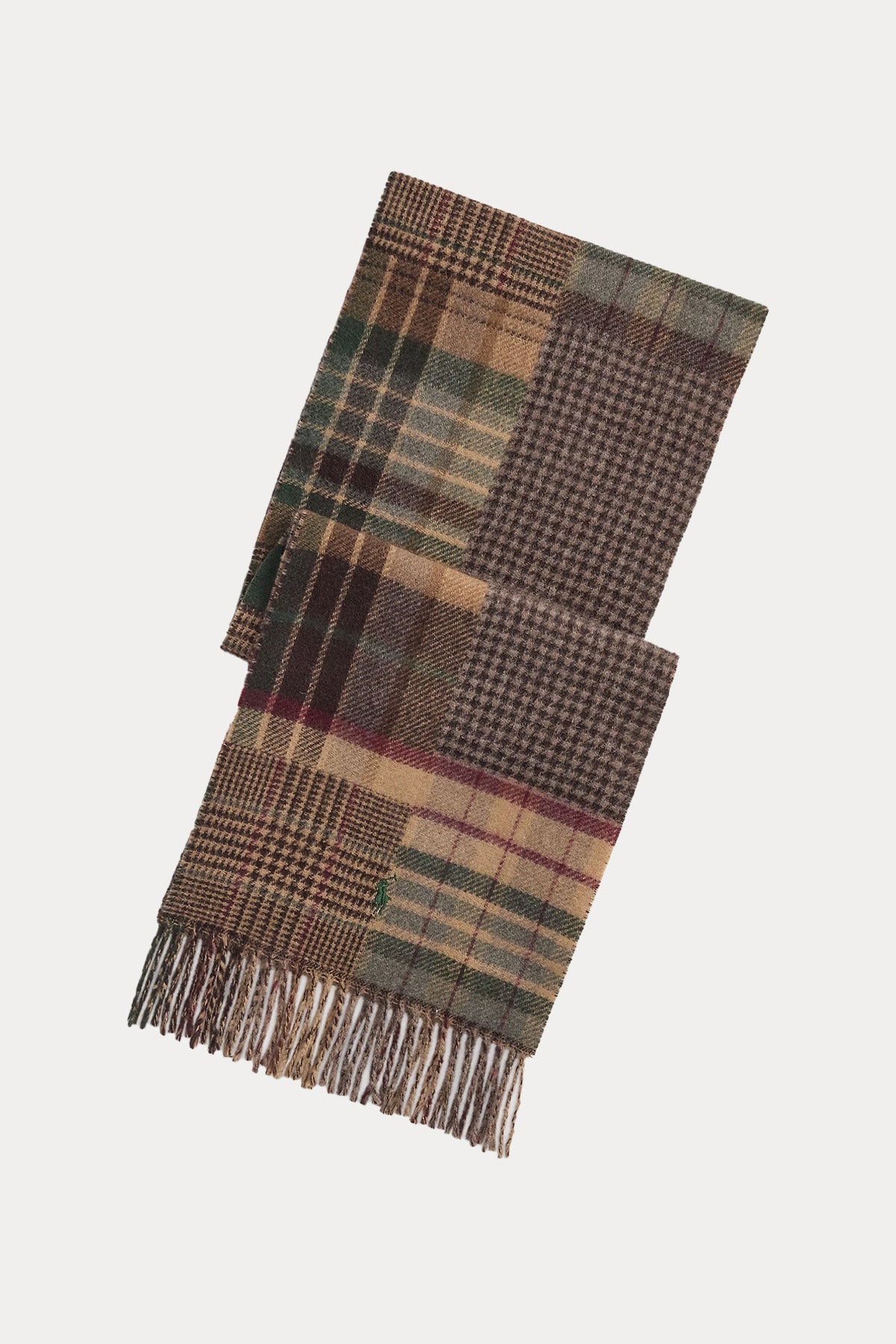 Polo Ralph Lauren Ekose Desenli Logolu Yün Atkı