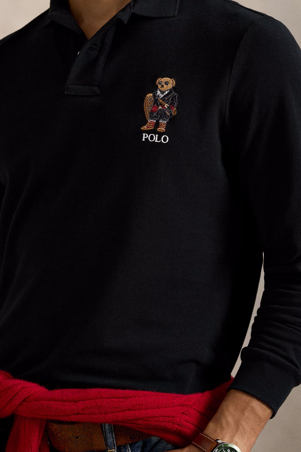 Polo Ralph Lauren Classic Fit Polo Bear Polo Yaka T-shirt