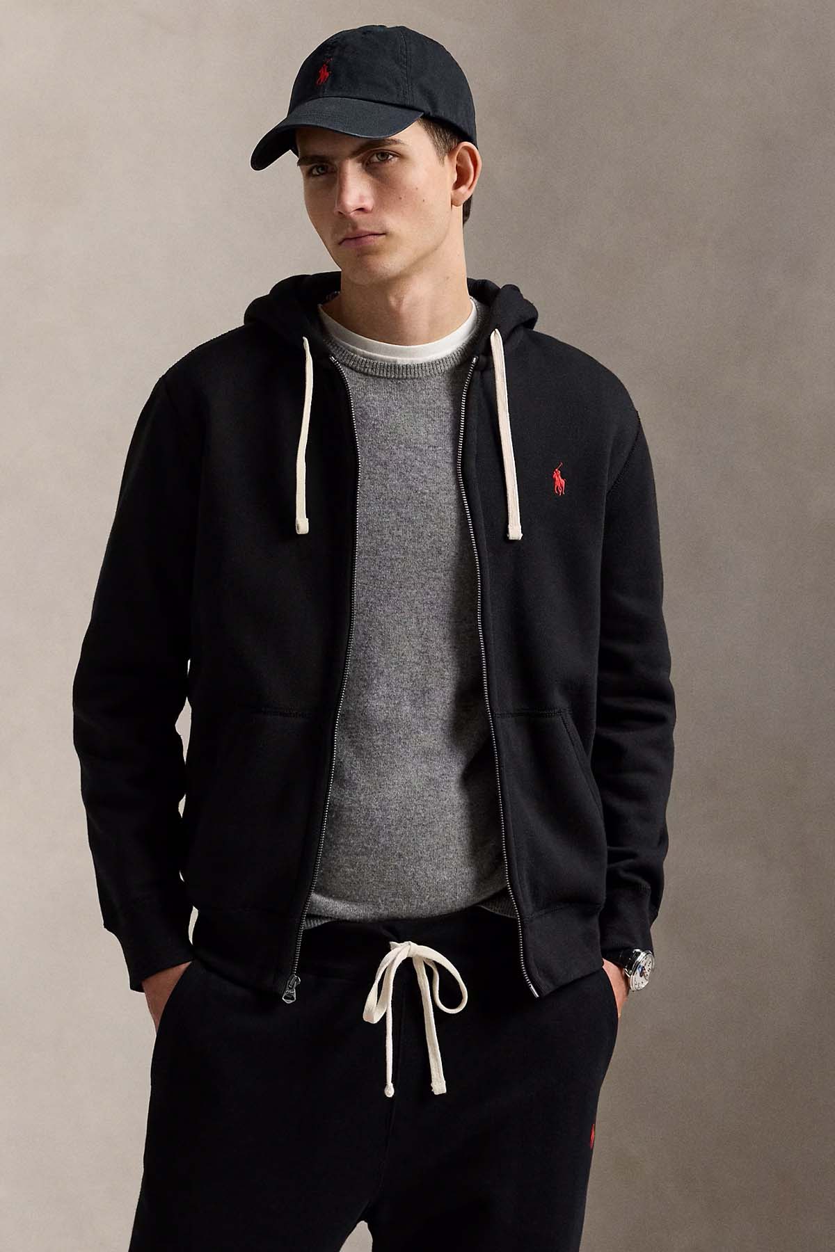 Polo Ralph Lauren Şardonlu Kapüşonlu Sweatshirt Ceket