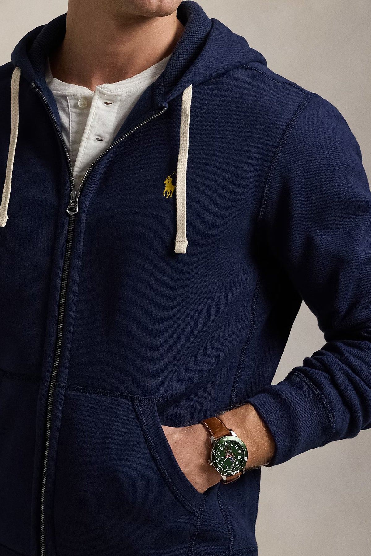 Polo Ralph Lauren Şardonlu Kapüşonlu Sweatshirt Ceket