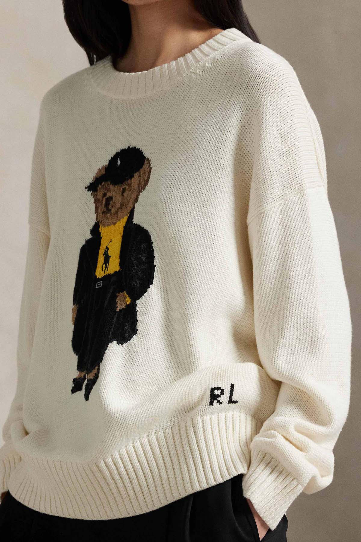 Polo Ralph Lauren Relaxed Fit Polo Bear Örgü Triko-Triko-Libas