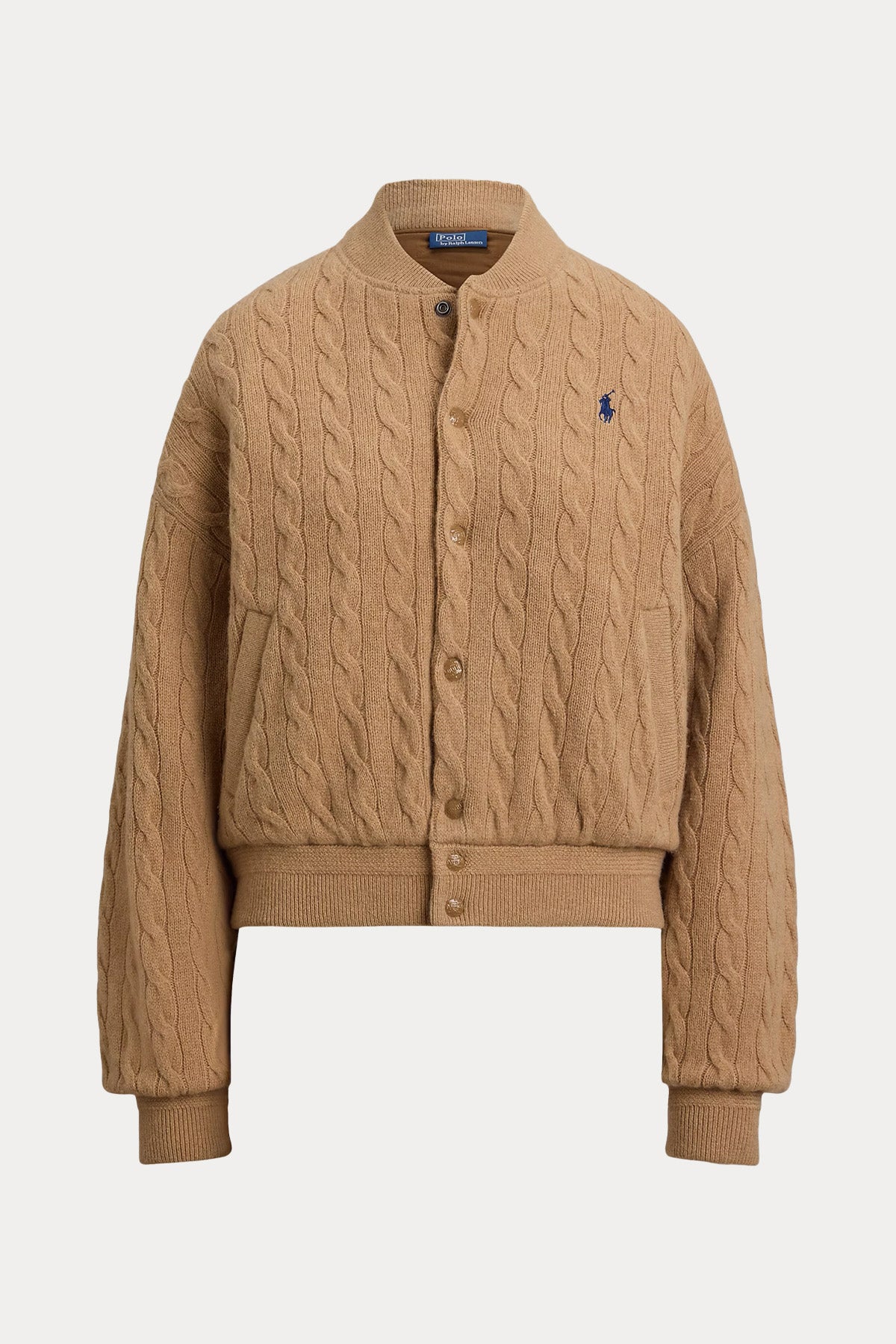 Polo Ralph Lauren Relaxed Fit Saç Örgü Kaşmir Yün Bomber Ceket