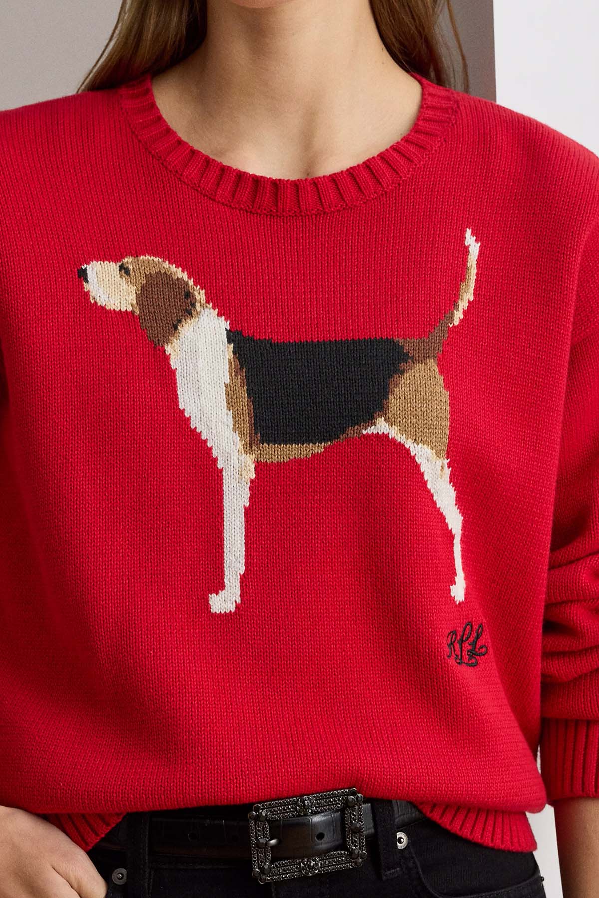 Polo Ralph Lauren Relaxed Fit Evcil Hayvan Temalı Örgü Triko