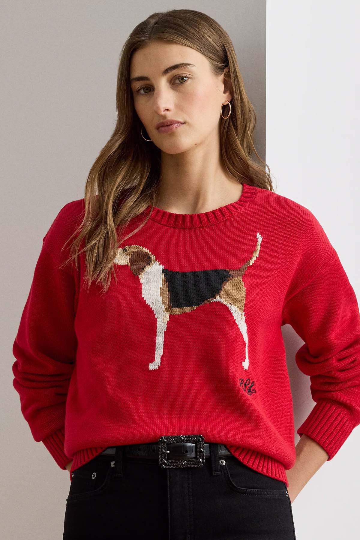 Polo Ralph Lauren Relaxed Fit Evcil Hayvan Temalı Örgü Triko