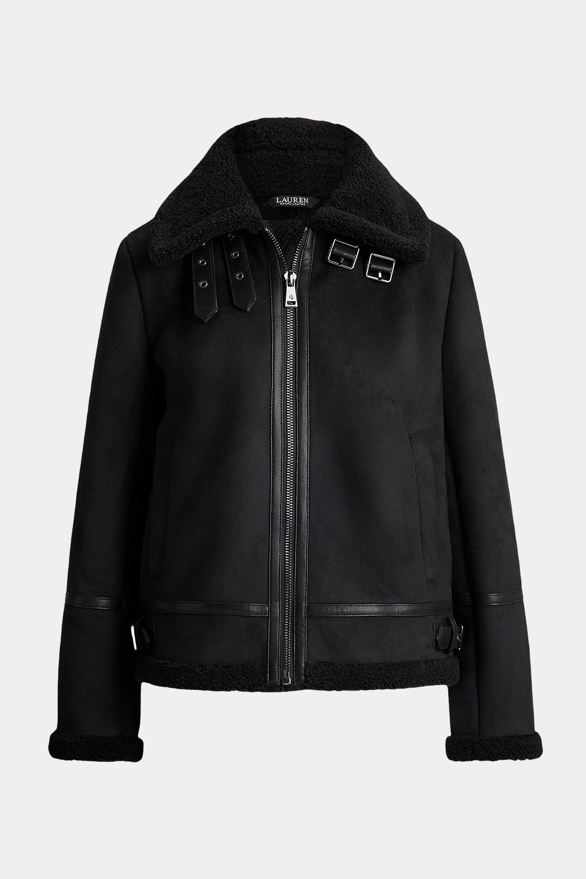 Polo Ralph Lauren Regular Fit İçi Kürklü Nubuk Biker Ceket