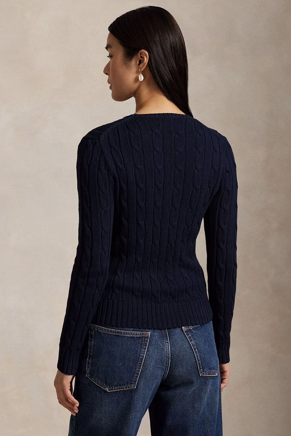 Polo Ralph Lauren Slim Fit Yuvarlak Yaka Saç Örgü Triko