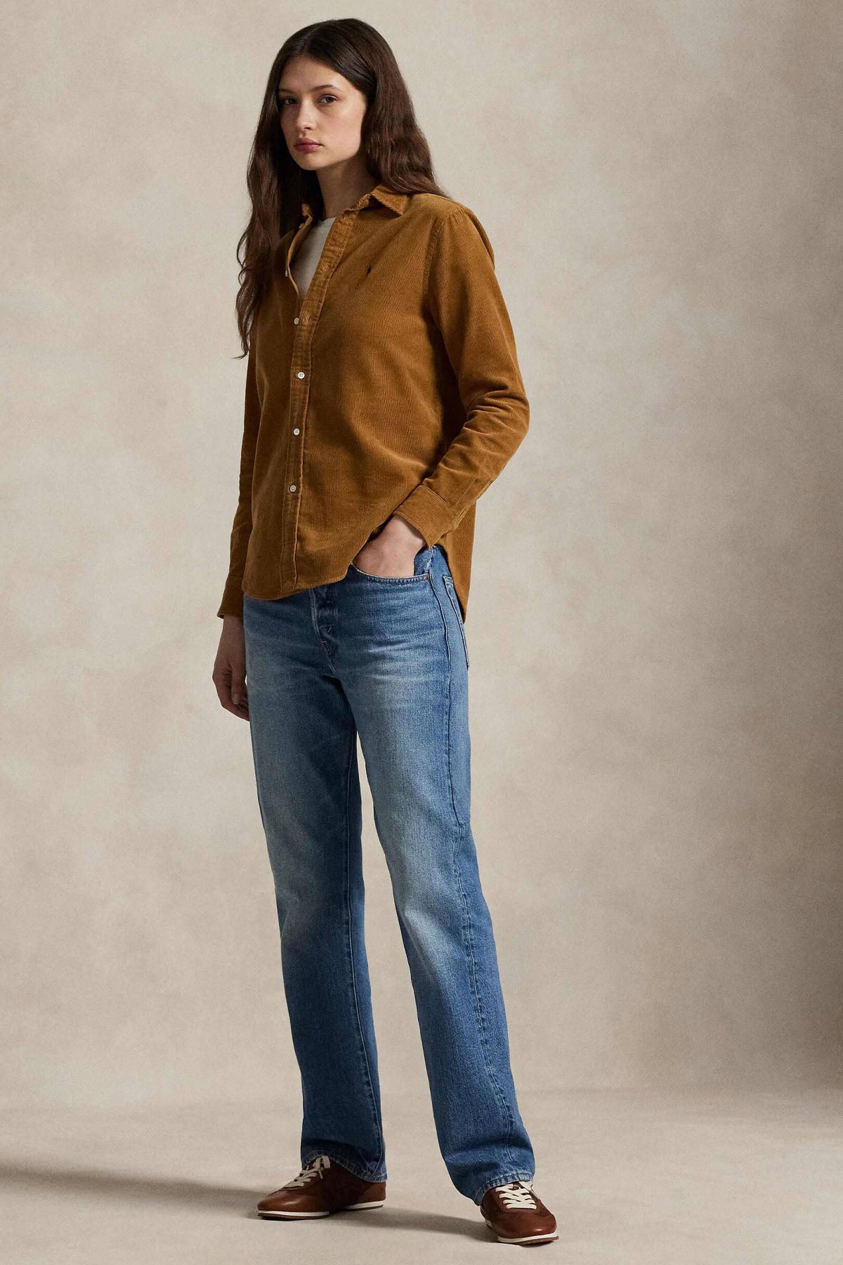 Polo Ralph Lauren Classic Fit Fitilli Kadife Gömlek