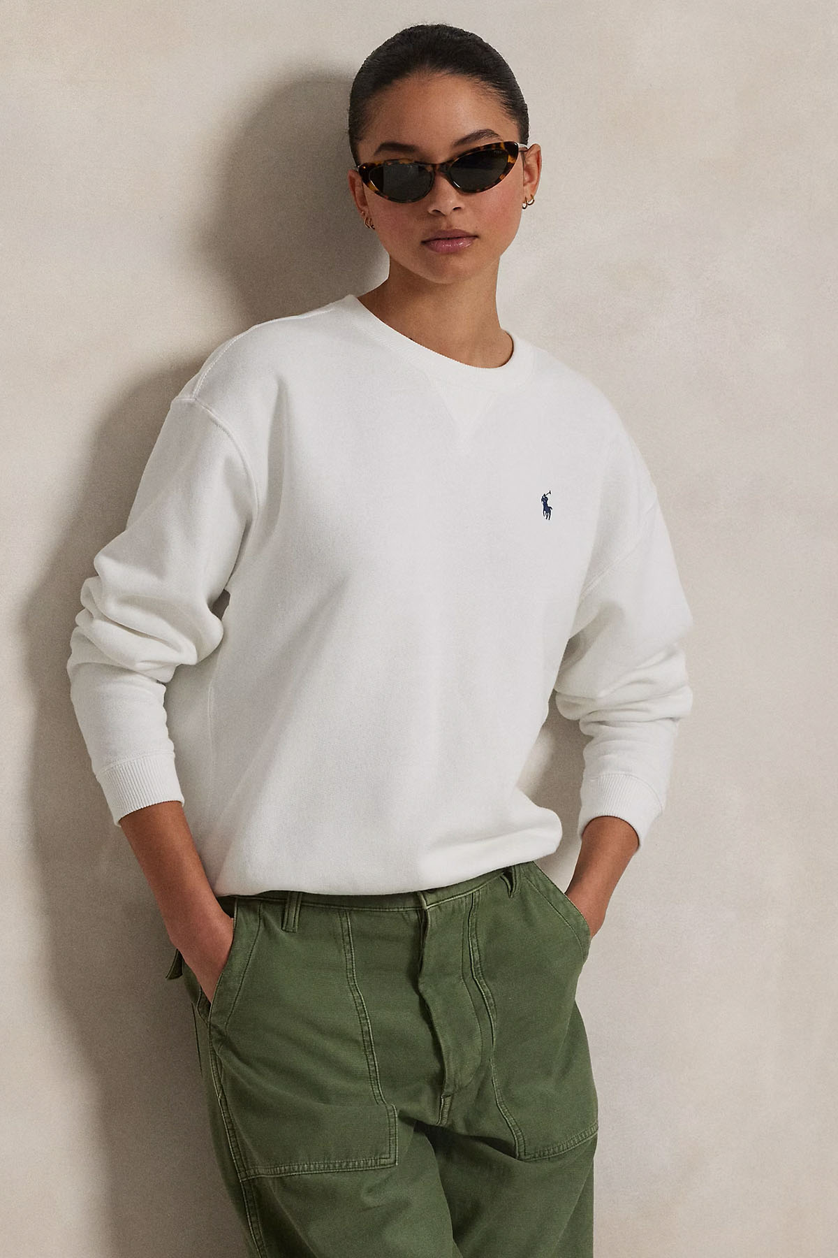 Polo Ralph Lauren Relaxed Fit Yuvarlak Yaka Şardonlu Sweatshirt
