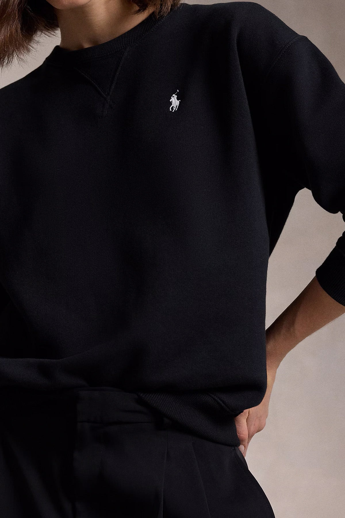 Polo Ralph Lauren Relaxed Fit Yuvarlak Yaka Şardonlu Sweatshirt