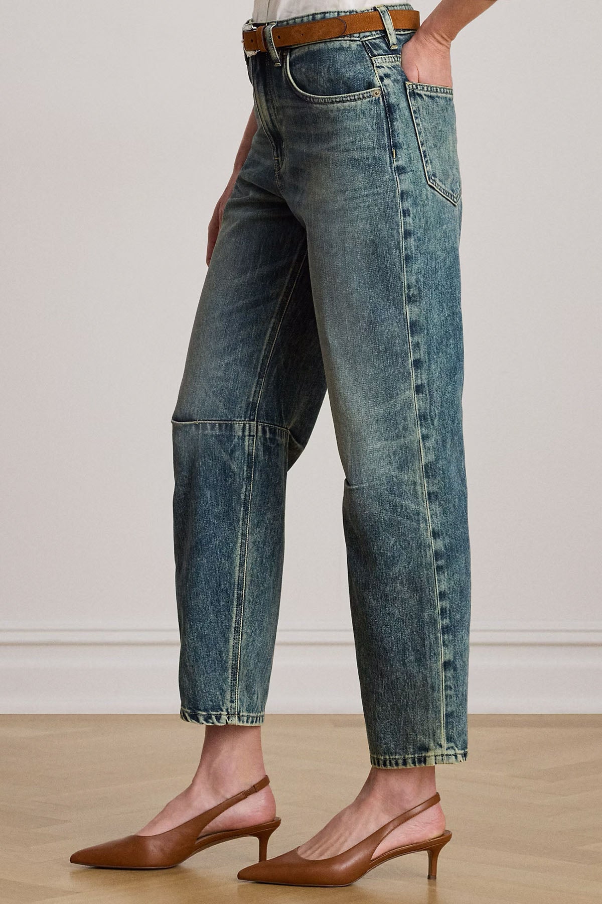 Polo Ralph Lauren Cropped Barrel Fit Yıkamalı Crop Jeans