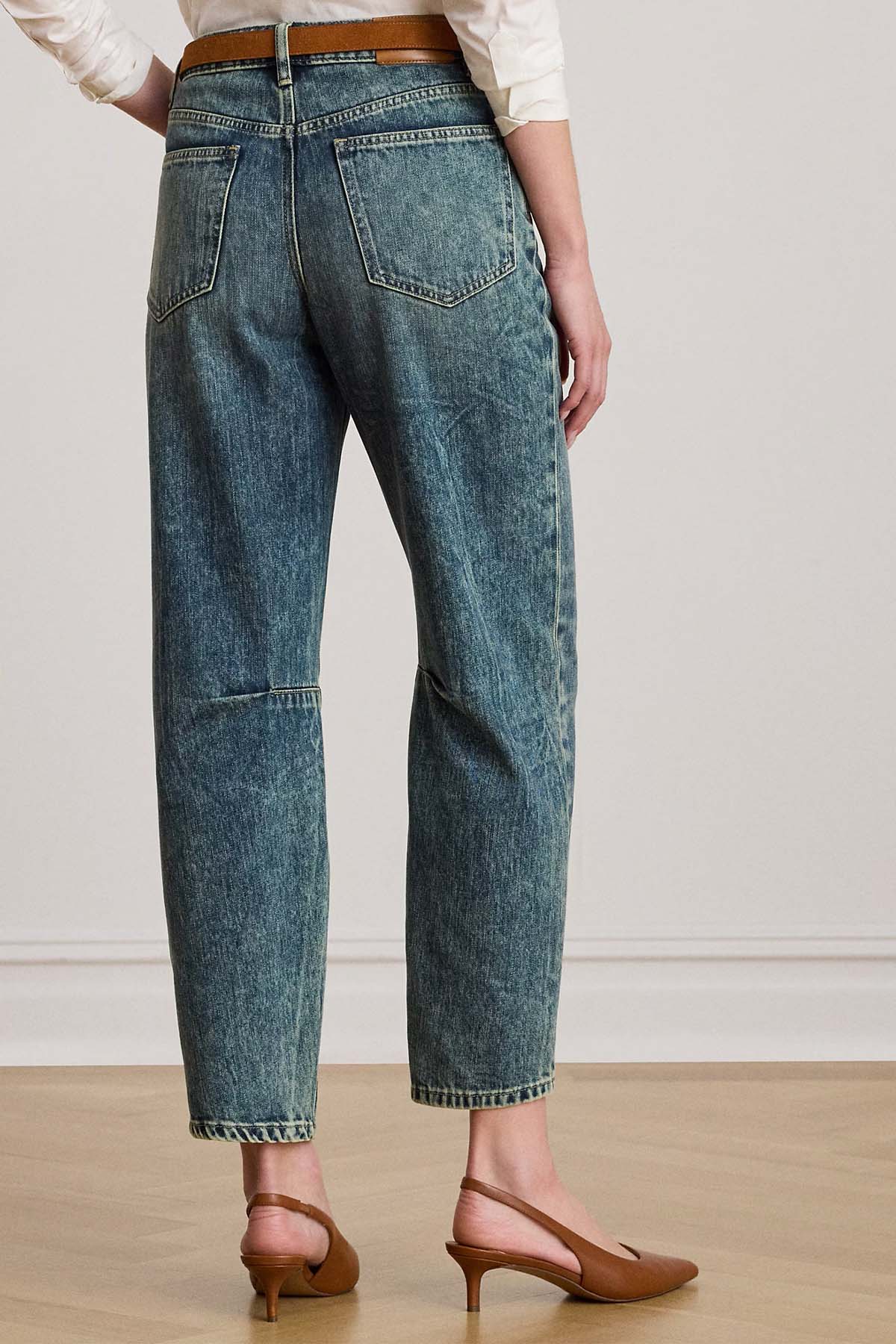 Polo Ralph Lauren Cropped Barrel Fit Yıkamalı Crop Jeans